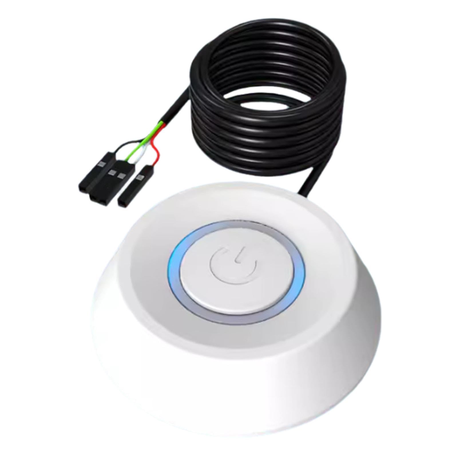 LED PC Computer Case Power Button Extension with 1.8m Cable - Motherboard Reset Switch for Desktop PC Cases - Perfect for Home, Office, Internet Cafes, Schools, and Hotels (Easy Installation & Durable)