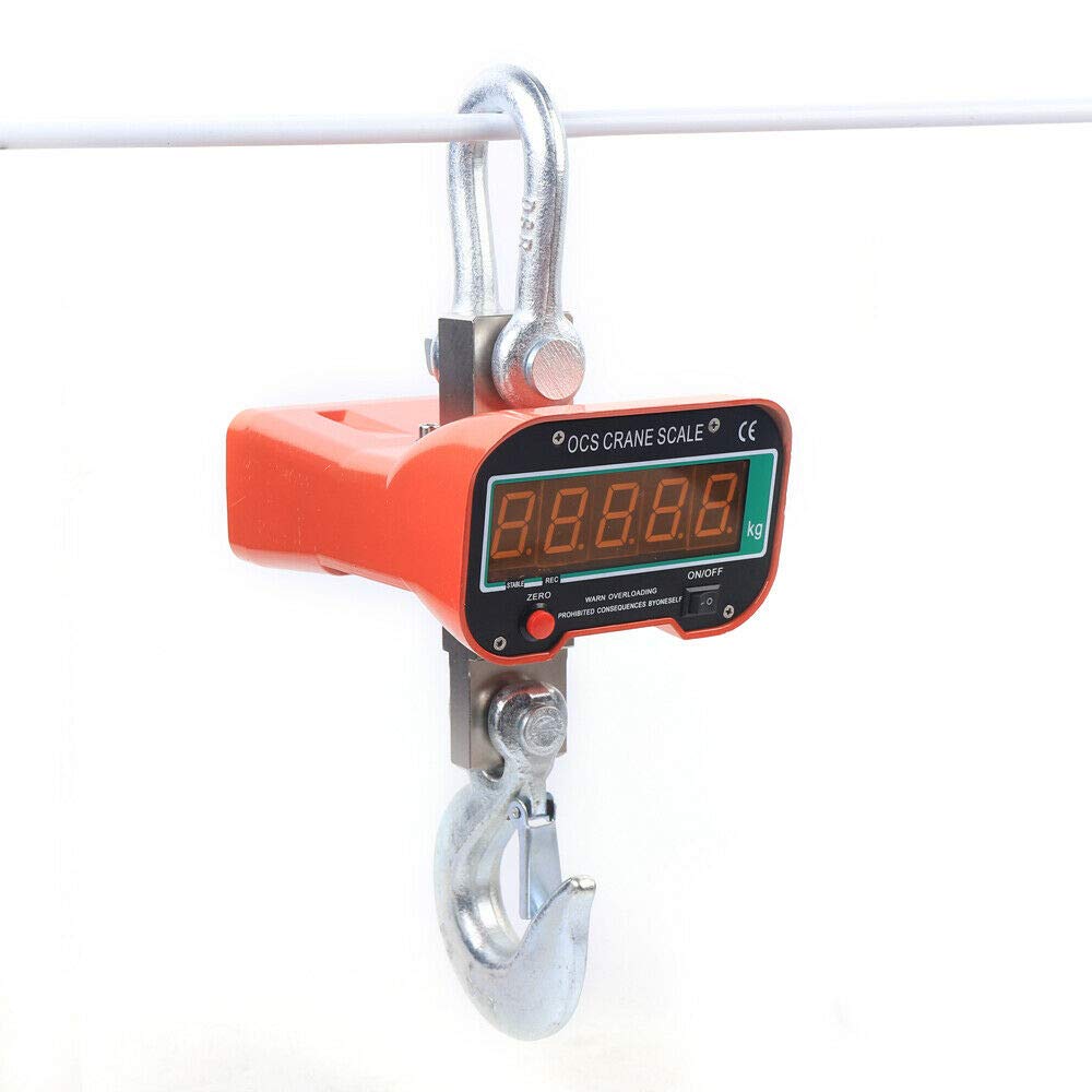 Digital Crane Scale 6600LB/3000KG with Remote Control - High Precision Industrial Hanging Scale with LED Display for Heavy Duty Lifting - Perfect for Hunting, Farm, Factory & Construction Use
