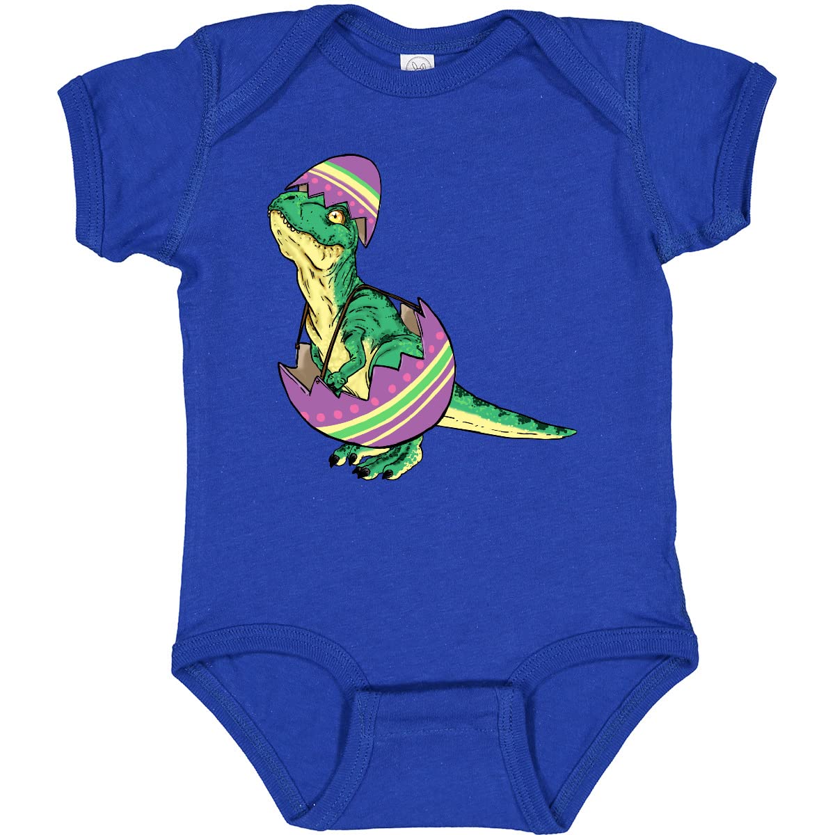 Inktastic Easter Baby T-Rex in Egg Cute Dinosaur Bodysuit - Soft Cotton Onesie for Infants, Easter Outfit, Holiday Photo Shoot & Baby Shower Gift