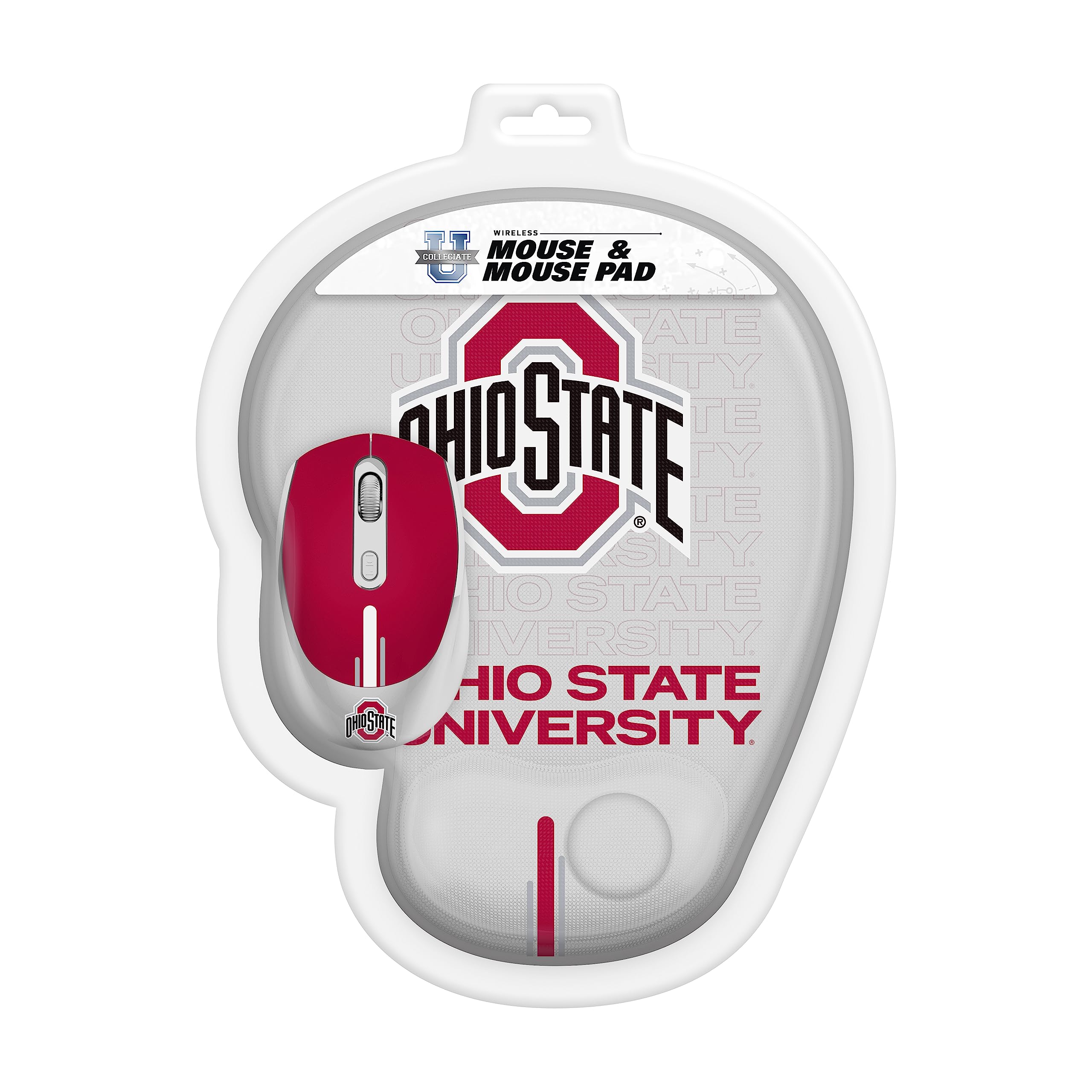 SOAR NCAA Unisex Wireless Mouse with Mouse Pad - Ergonomic Bluetooth Computer Mouse for Laptop, PC, Mac - Perfect for Gaming, Office Work & College Dorm Setup