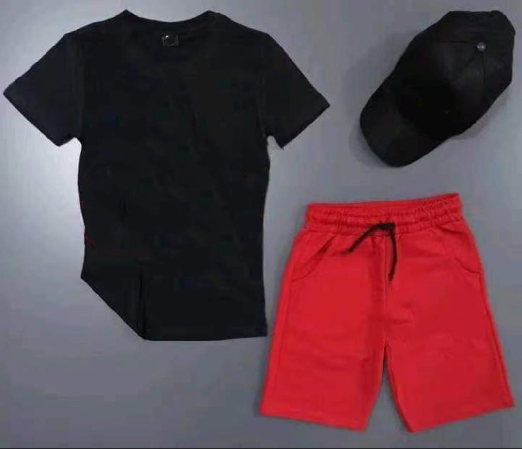Men's Casual Short Sleeve T-Shirt & Athletic Shorts Set - Comfortable Summer Outfit for Gym, Running, Travel & Lounge (XN4120)