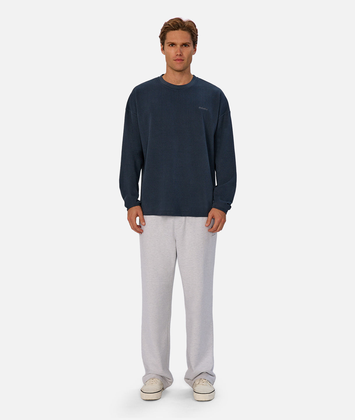 The Irving Long Sleeve T-Shirt for Men - Comfortable Cotton Petrol Blue Tee - Casual Wear & Layering Essential