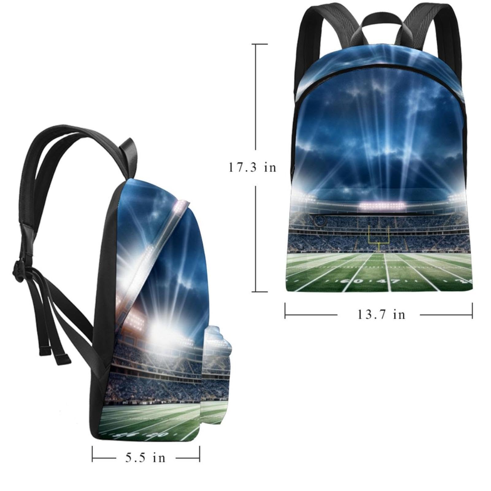 Best Travel & Work Backpack for Men & Women - Durable Laptop Backpack for Commuting, Hiking & American Football Games - Perfect for Office, School & Stadium Events