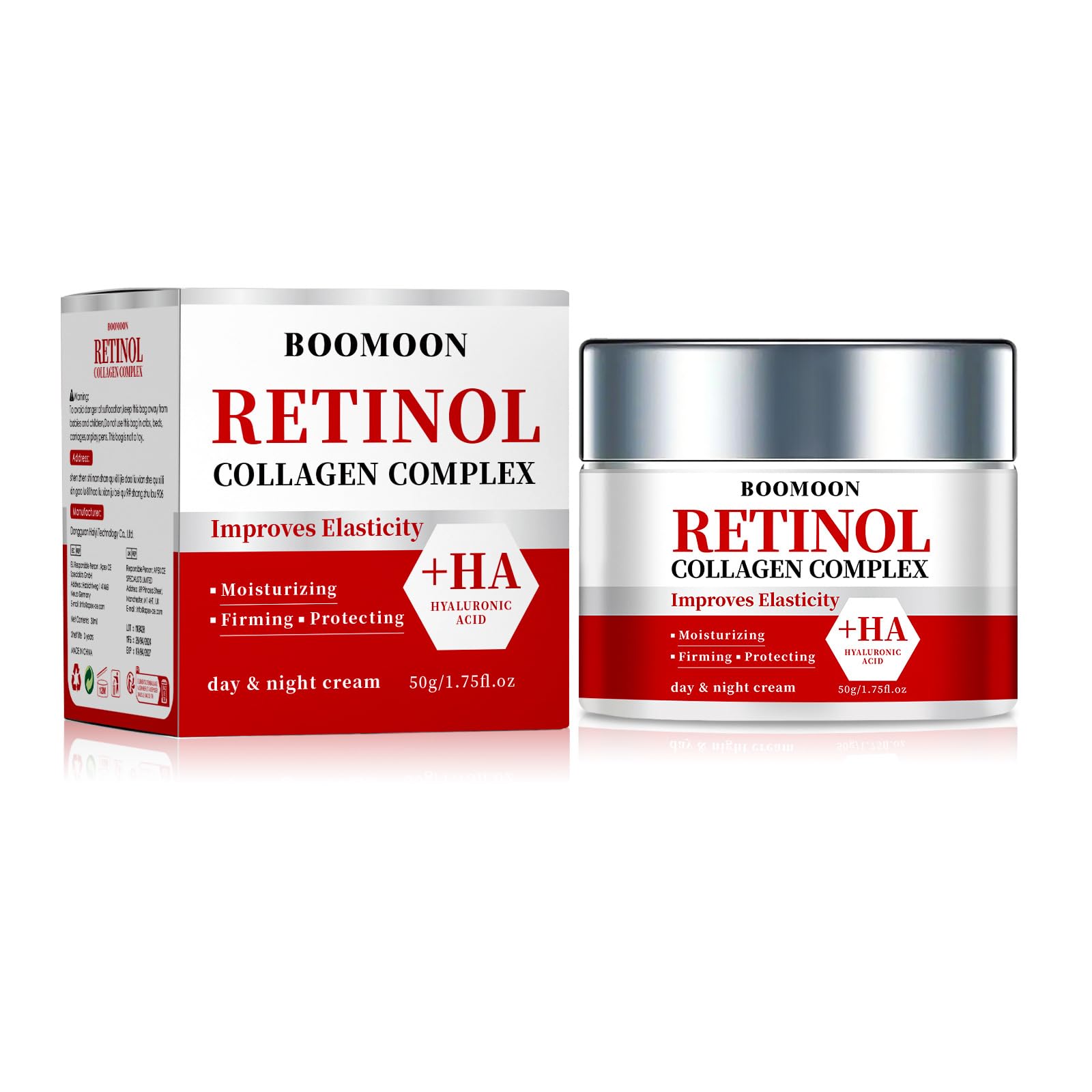 Best Collagen Retinol Face Cream for Anti-Aging - Hydrating Day & Night Moisturizer to Smooth Wrinkles & Fine Lines, Brighten Dull Skin - Suitable for All Skin Types (1.75 oz) | Perfect for Daily Skincare Routine & Travel