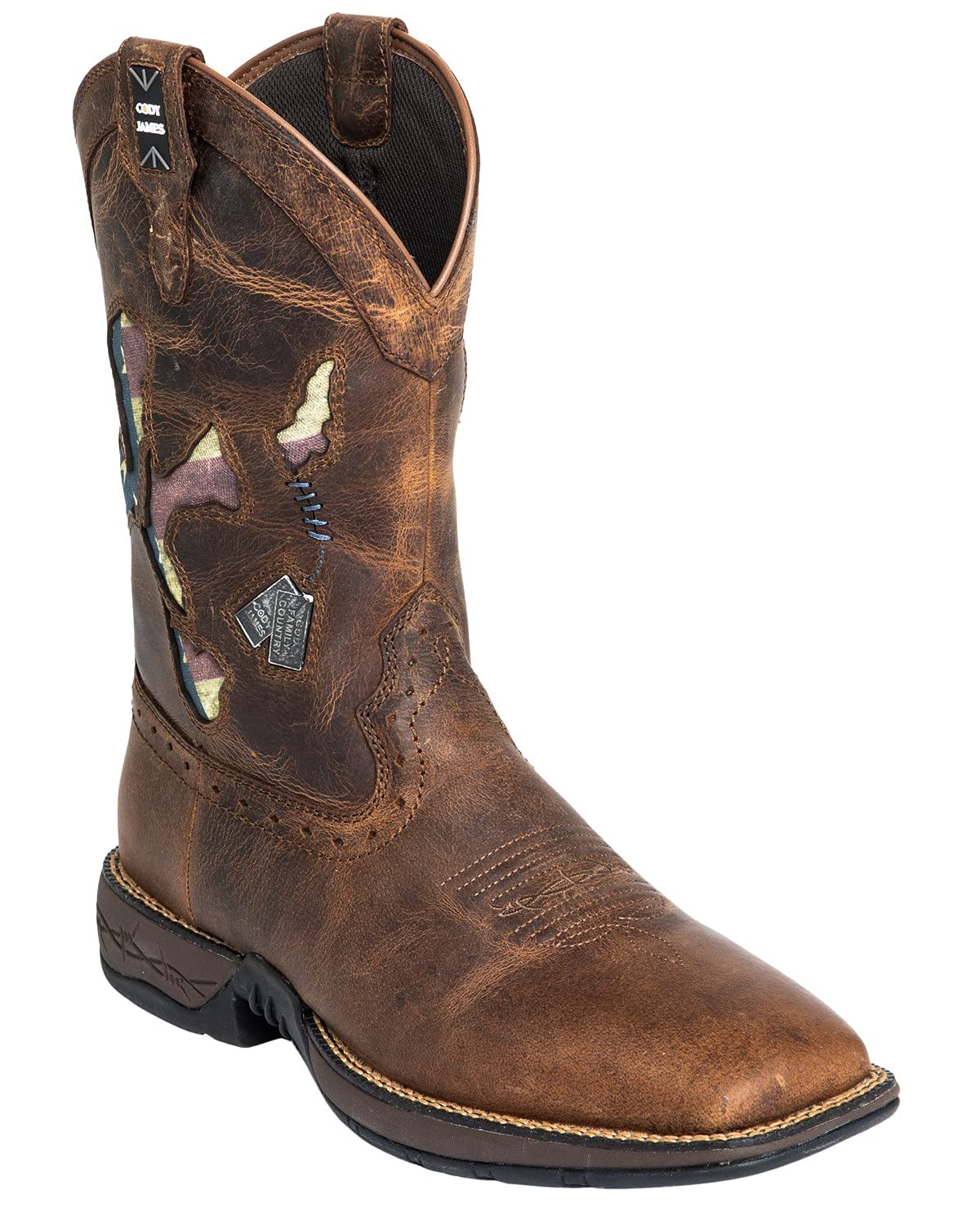 Cody James Men's Western Boots - Genuine Leather Cowboy Boots for Men | Durable & Comfortable Riding Boots for Country, Rodeo & Casual Wear