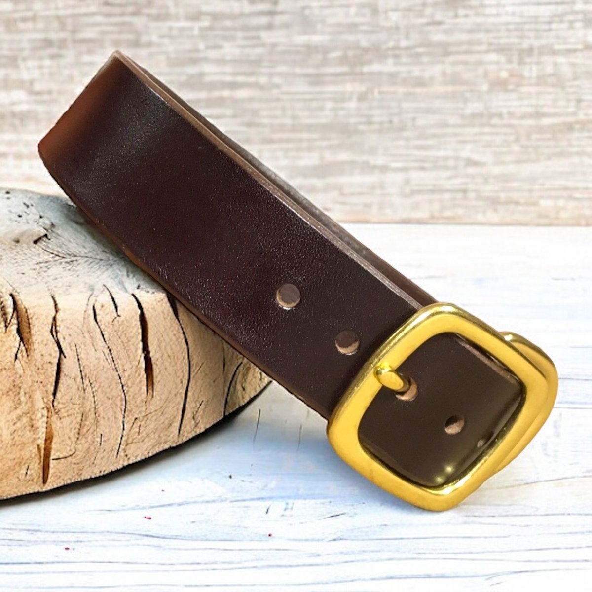 1.25 Inch Wide Personalized Leather Dog Collar with Engraved Nameplate - Perfect for Training, Walks & Pet Identification