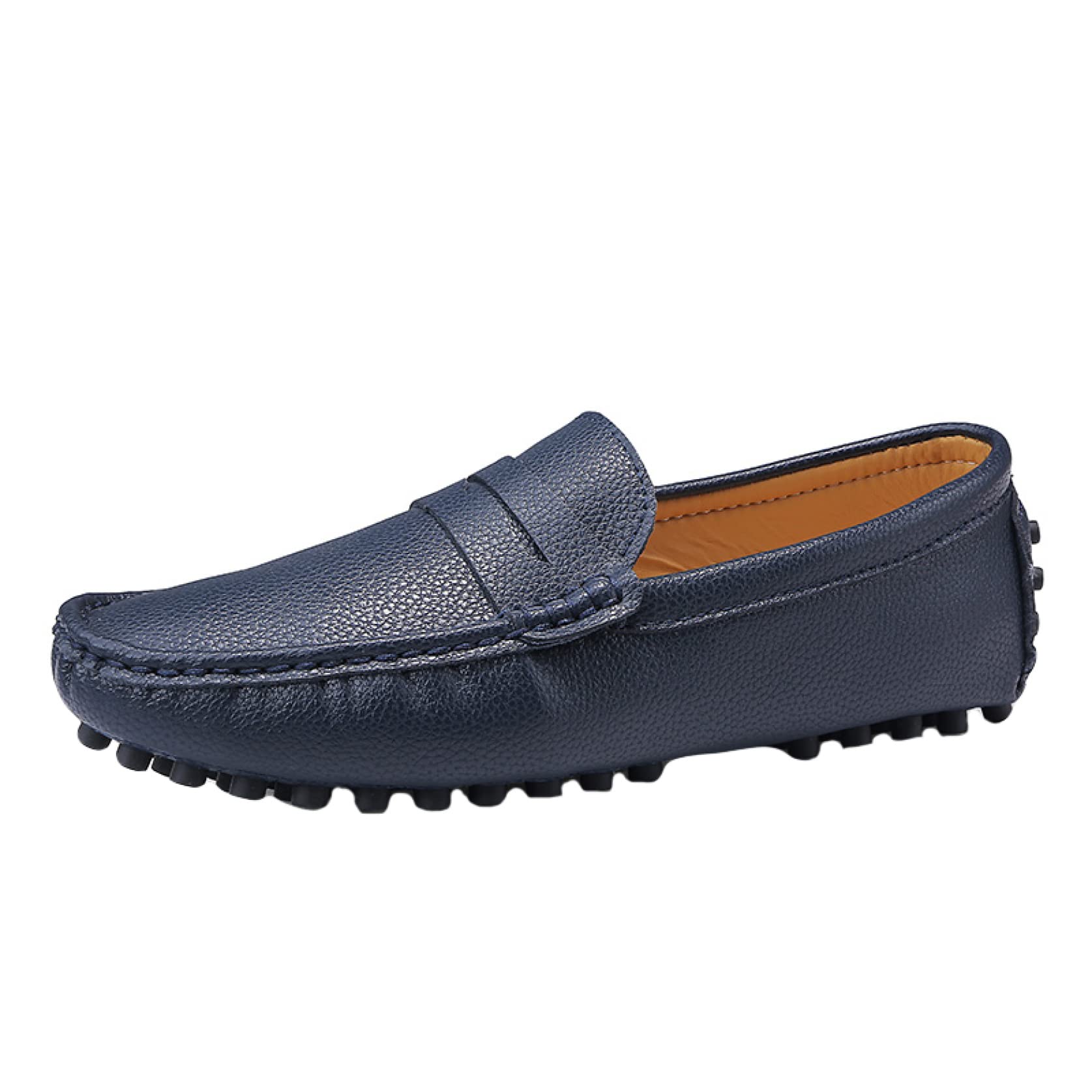 HOXEKLE Men's Penny Loafers - Casual Slip-On Moccasins | Genuine PU Leather Driving Shoes | Lightweight & Comfortable Boat Shoes for Work, Travel & Everyday Wear
