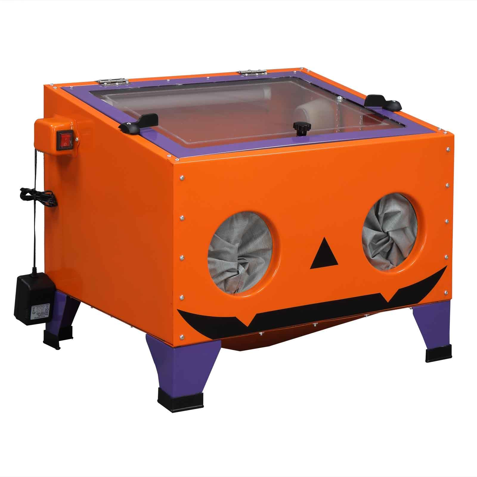 AutoForever 25 Gallon Bench Top Portable Sand Blaster Cabinet Kit - 40-80PSI, 5CFM Power Sandblaster with 15.75 x 11.6
