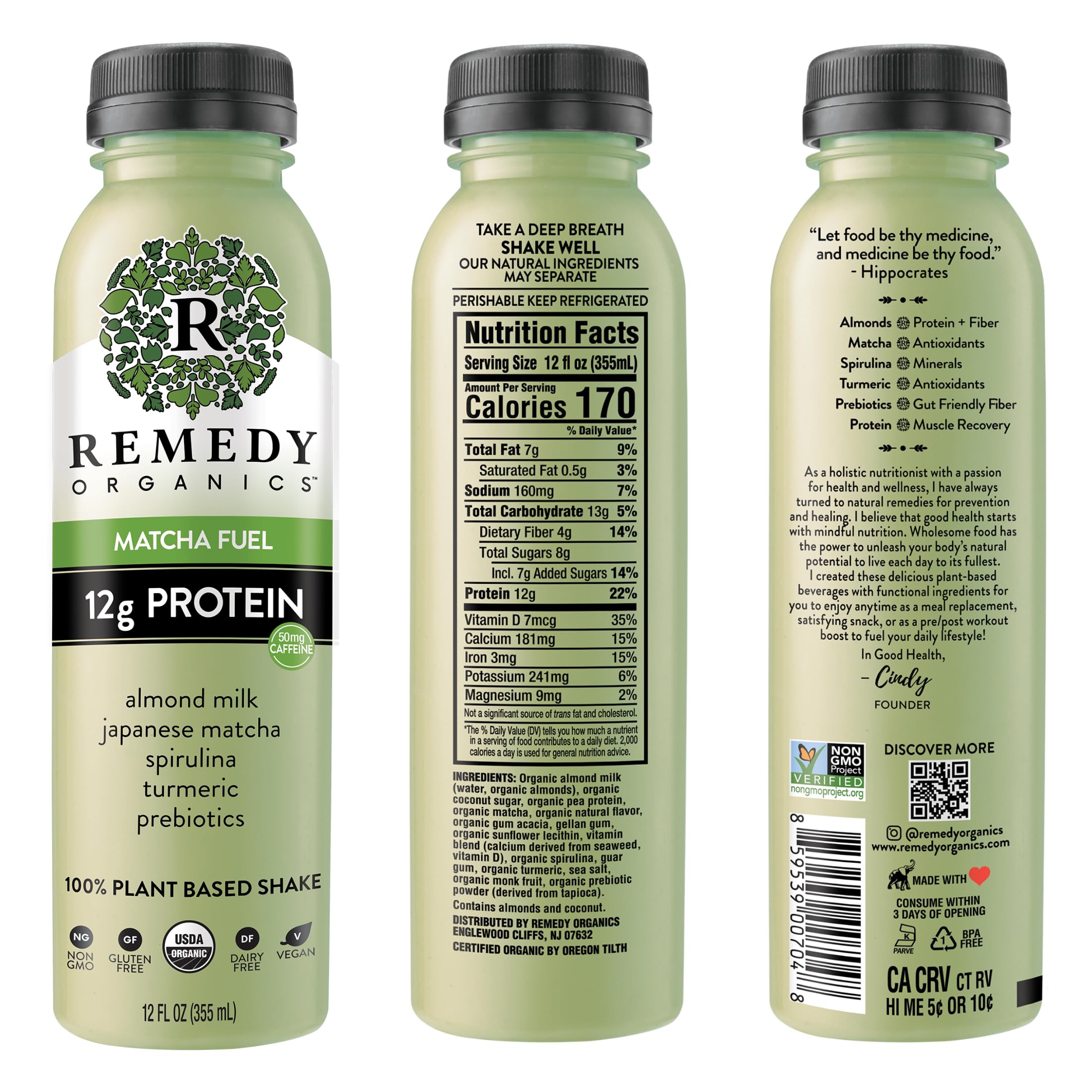Remedy Organics Plant Based Protein Shakes 12-Pack - USDA Organic, Gluten Free, Dairy Free & Soy Free Ready-to-Drink Protein Variety Pack | Perfect for Post-Workout Recovery, Healthy Breakfast & On-the-Go Nutrition