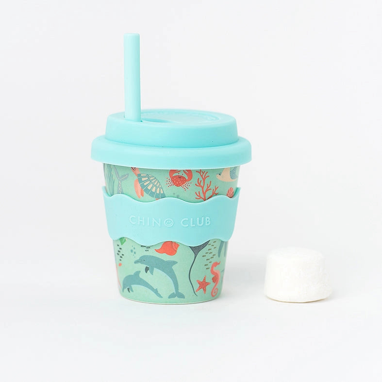 Ocean Babychino Cup 120ml - BPA-Free Baby Drinking Cup with Spout & Handle - Perfect for Toddlers, Infants & Travel - Ideal for Milk, Juice & Smoothies