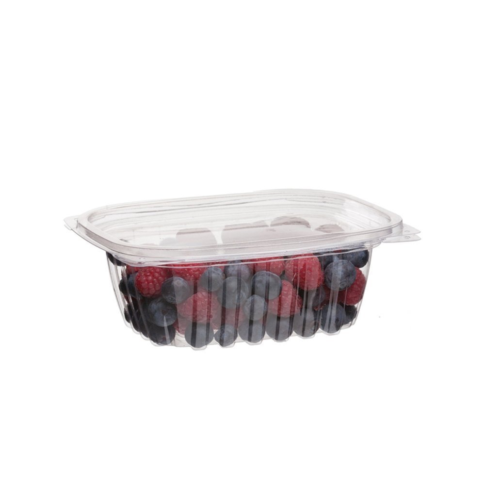 ECO-Friendly 12oz Clear Rectangular Compostable Deli Containers with Lids (Case of 300) - PLA Plant-Based Biodegradable Food Storage Containers for Meal Prep, Takeout & Leftovers | Perfect for Restaurants, Catering & Home Use
