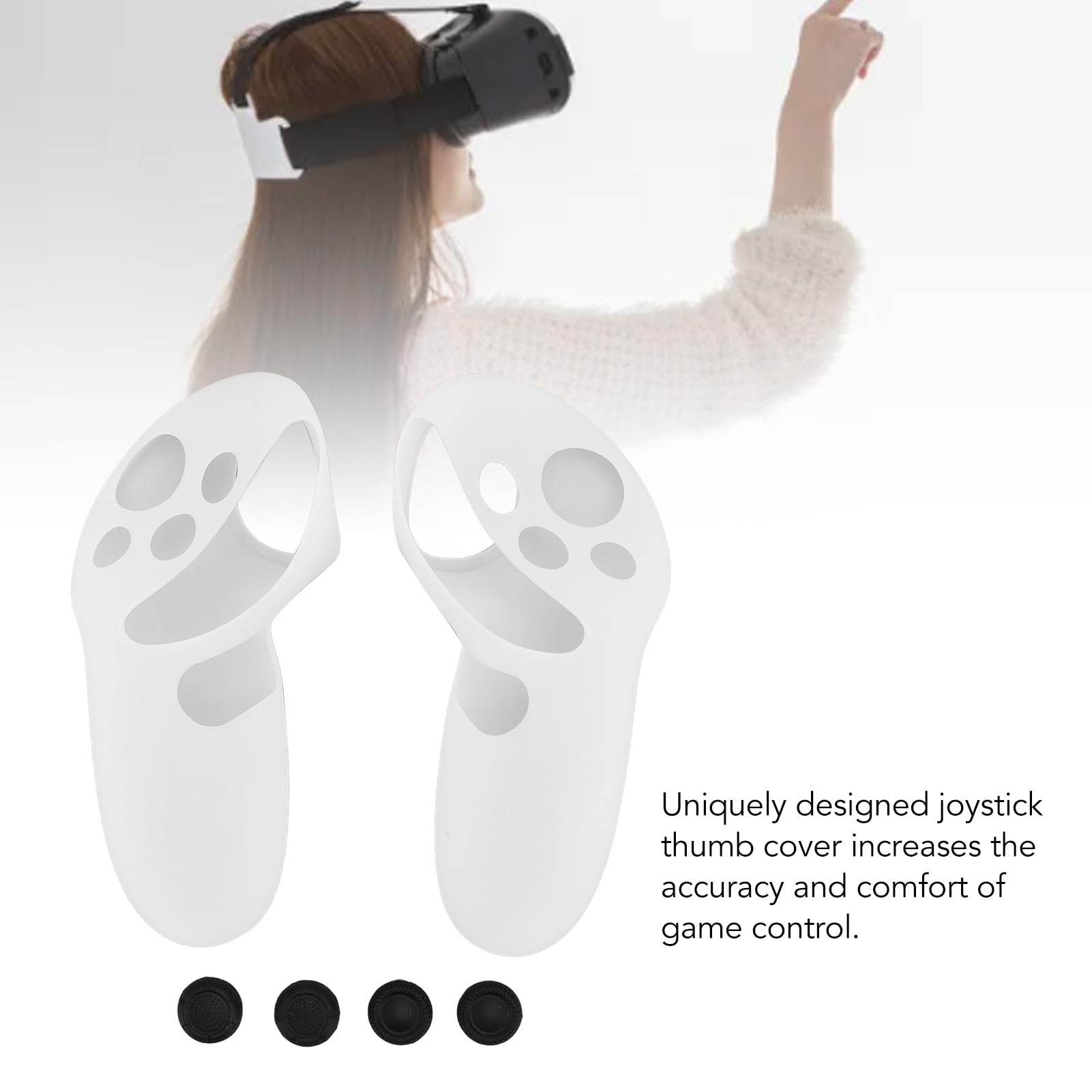 Meta Quest 3 VR Controller Grips - Silicone Protective Cover with Joystick Guard for Enhanced Gaming Comfort | Perfect for Beat Saber, Superhot & VR Fitness Workouts