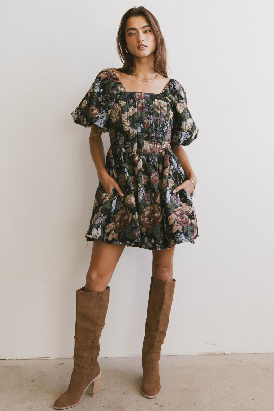 LaRuth Floral Mini Dress - Women's Summer Short Sleeve Party Dress - Perfect for Beach Vacations, Date Nights & Special Occasions