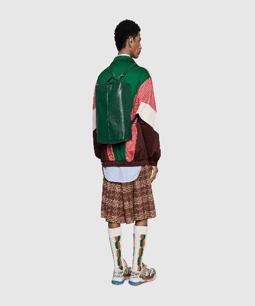 Gucci Soft Leather Backpack for Women & Men - Dark Green Luxury Designer Backpack for Travel, Work & Everyday Use