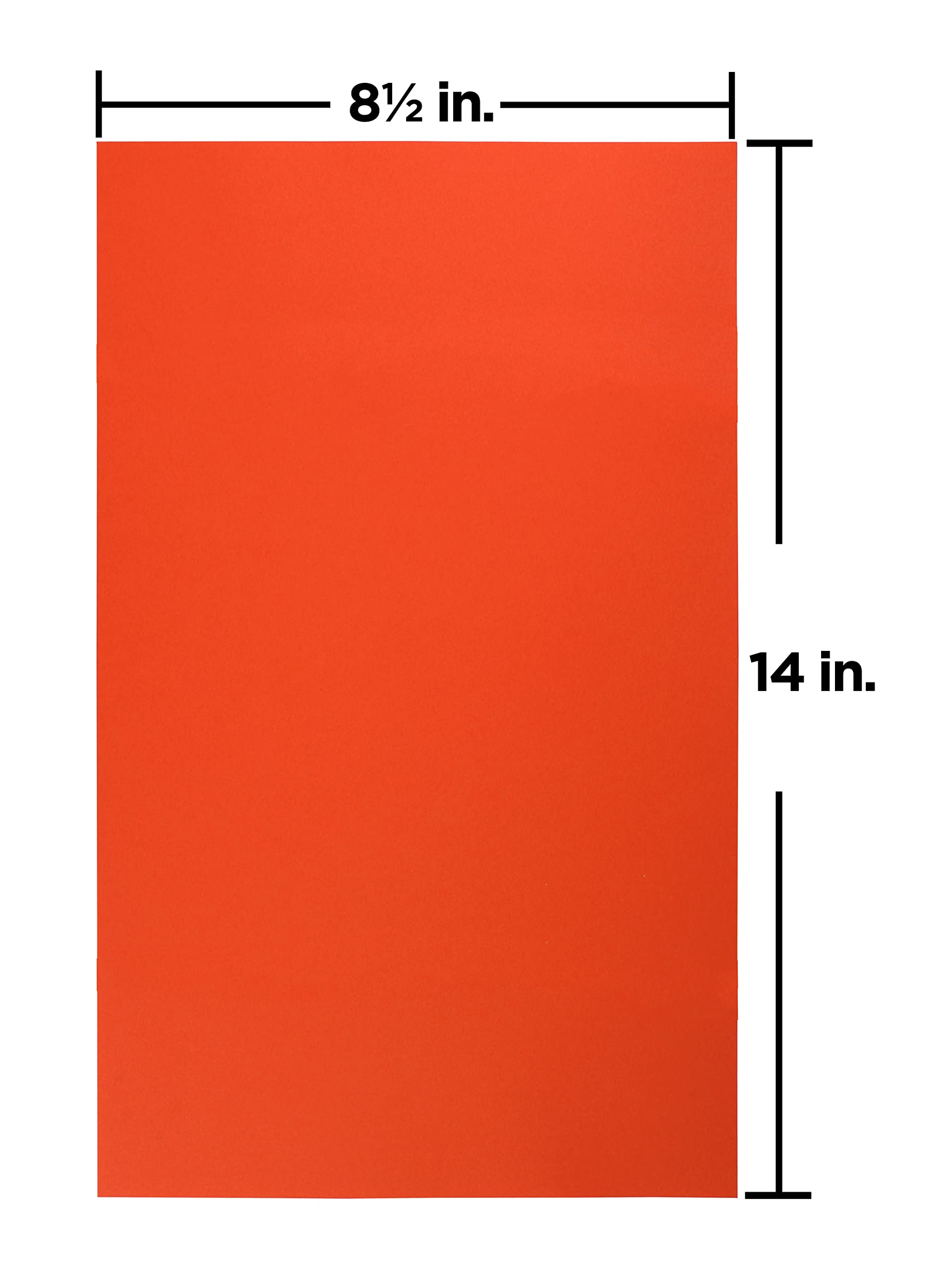 JAM PAPER Legal Size 65lb Cardstock - 8.5 x 14 Inches Coverstock Paper - 176 GSM Thick Paper - Orange Recycled Card Stock - 250 Sheets per Pack - Perfect for Business Cards, Invitations, Flyers and Craft Projects