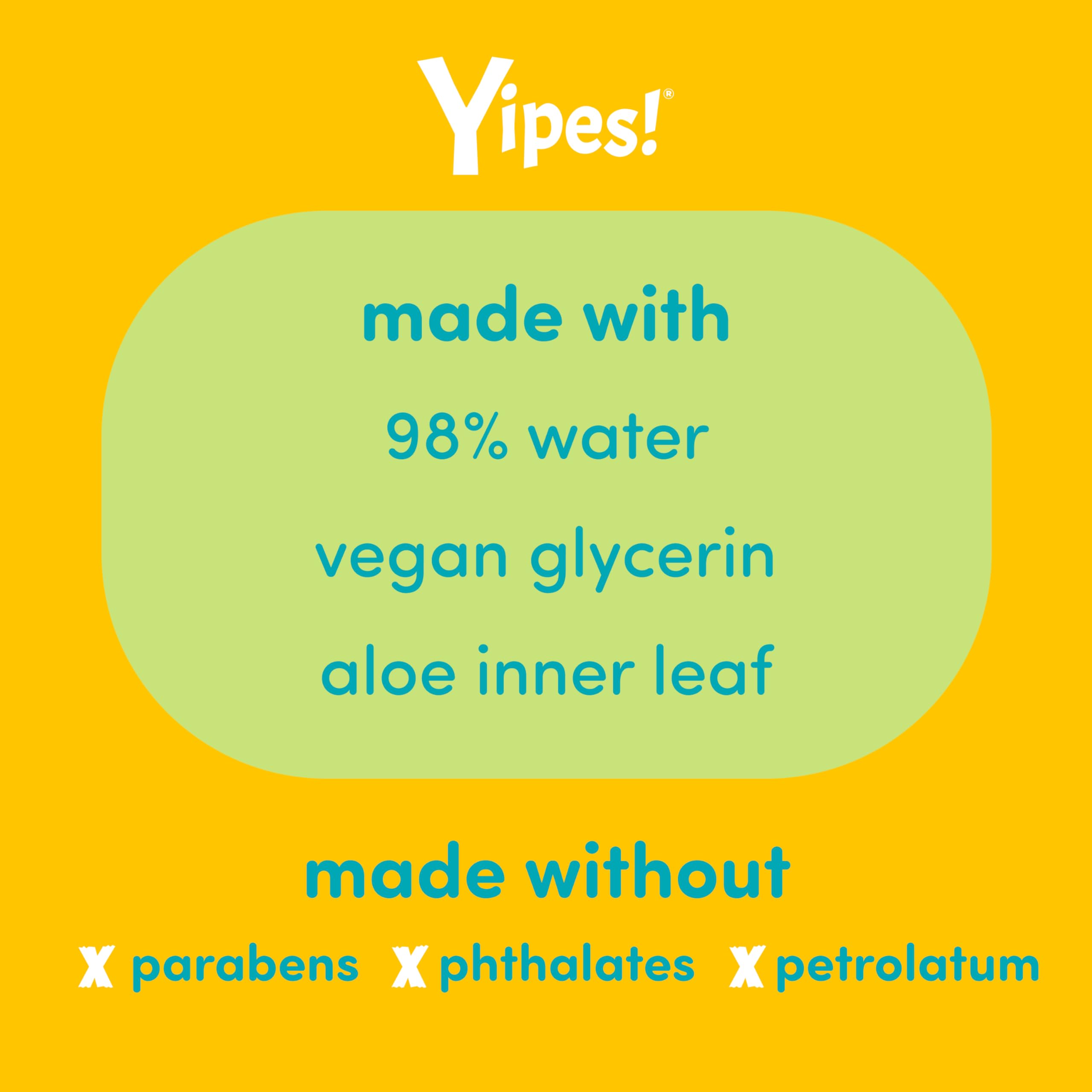 **Yipes! Kids Face and Hand Wipes – Compostable Wet Wipes for Sensitive Skin, Individually Wrapped | Gentle & Eco-Friendly | Perfect for Classrooms, Travel, Backpacks & Lunchboxes (2-Pack) | Ideal for On-the-Go Cleaning & Messy Hands**