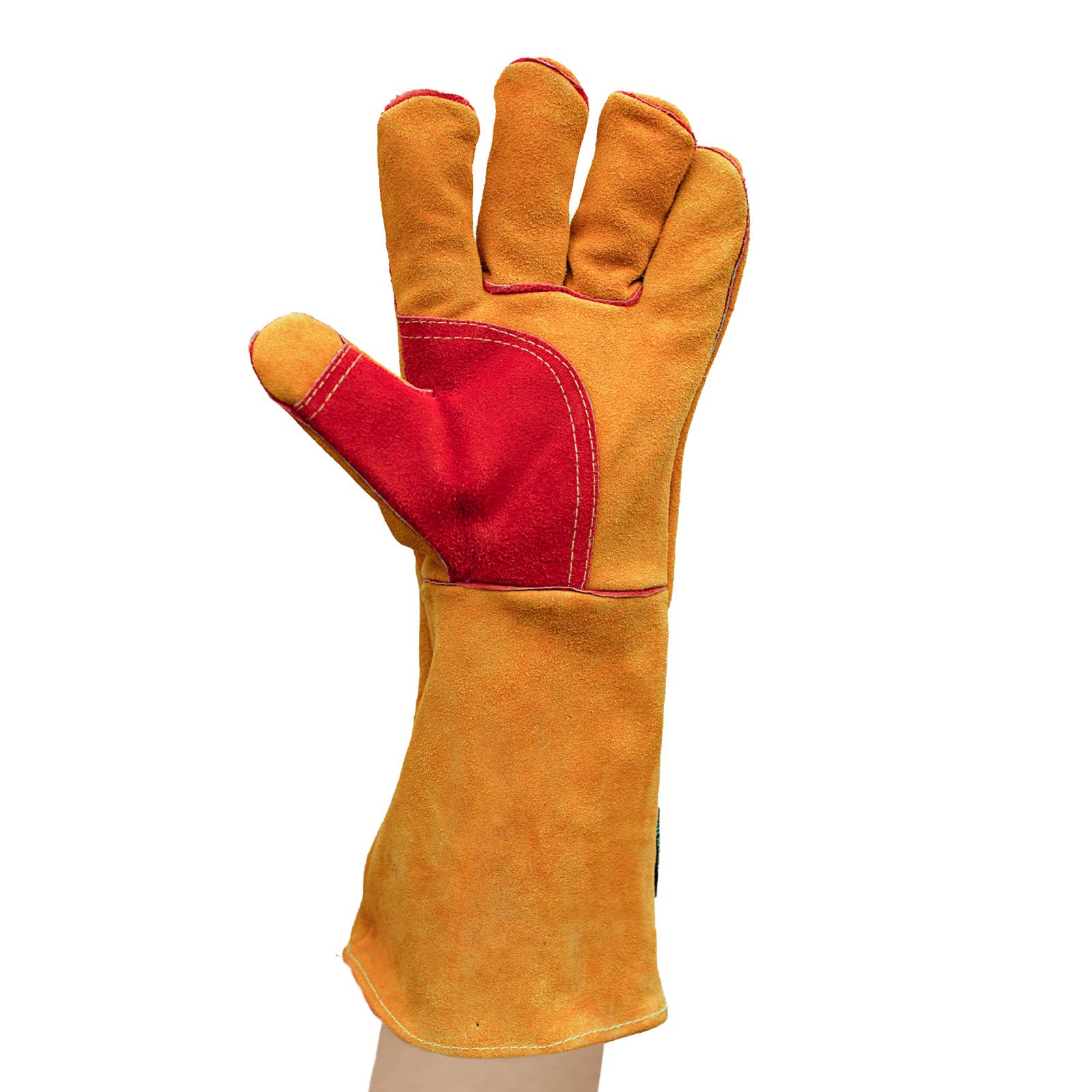Heat Resistant Prime Welding Gloves with Kevlar Thread - 16 Inch Reinforced Thumb & Palm for MIG/TIG Welding, Oven, Grill, BBQ, Fireplace - Durable Protection for Metalworking, Cooking & Outdoor Use (10 Pairs/20 Gloves)