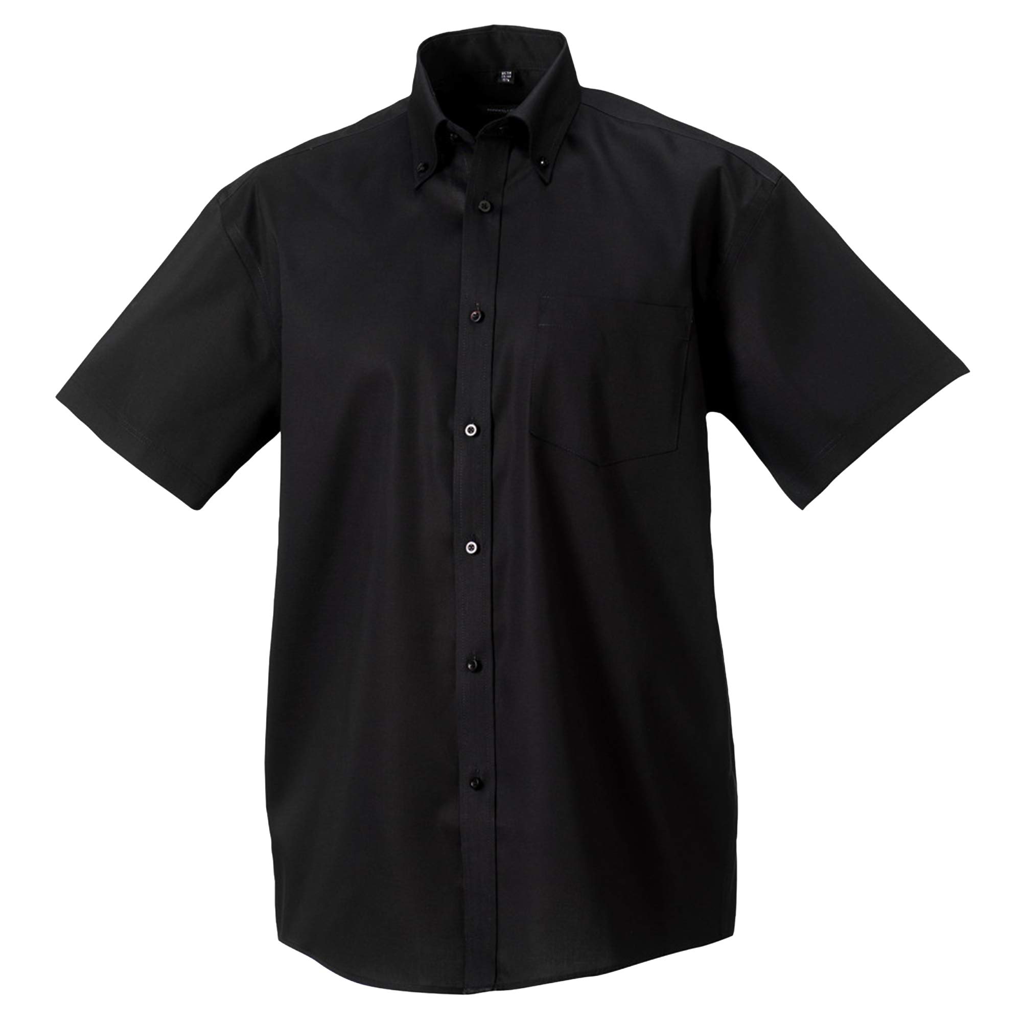 Russell Collection Men's Short Sleeve Non-Iron Dress Shirt - Comfortable & Wrinkle-Free for Office, Business Casual & Formal Occasions