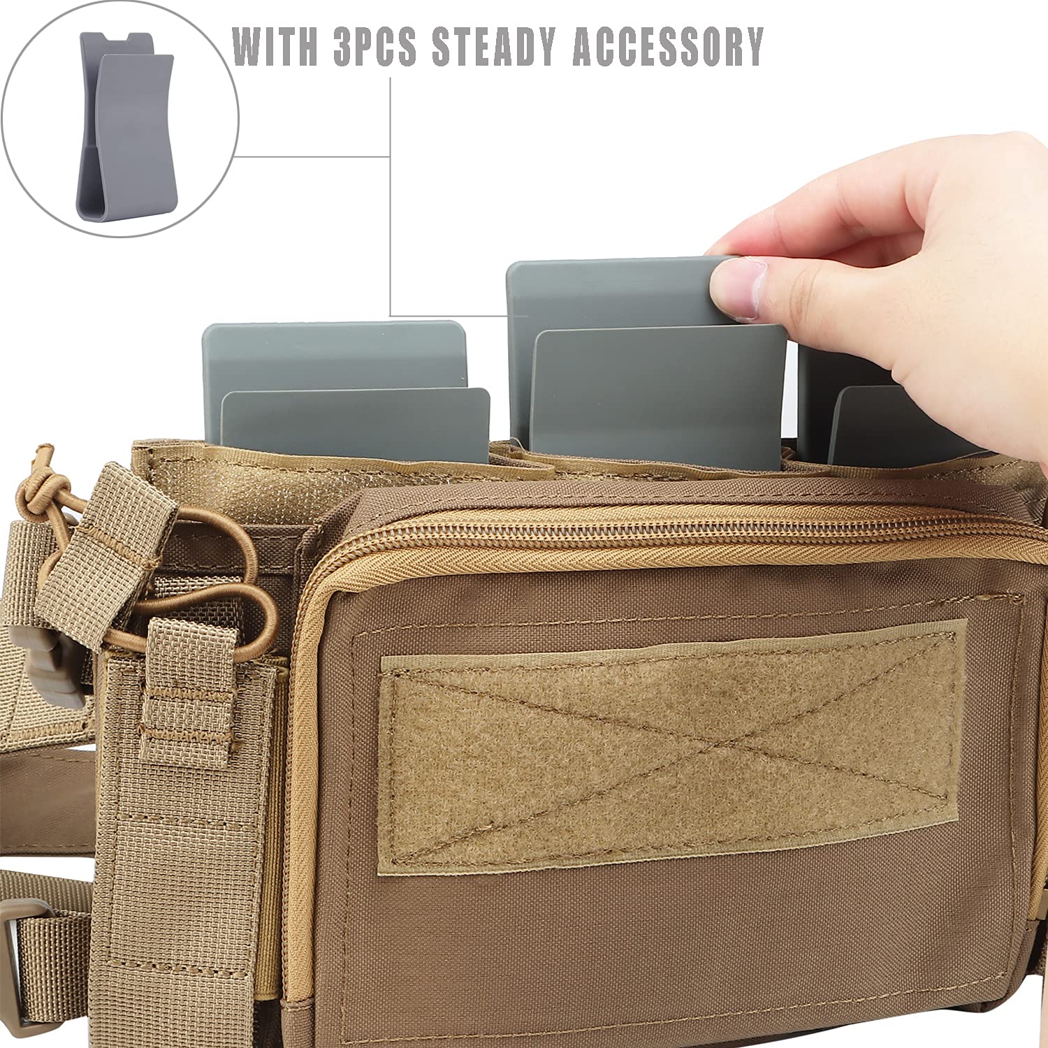 Tactical Camouflage Vest for Airsoft & Combat - 5.56 & 9mm Magazine Carrier Chest Rig - Military-Grade Ammo Pouch for Outdoor Training, Hunting & Airsoft Games
