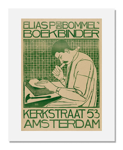 Antonius Henricus Johannes Molkenboer Vintage Bookbinder Poster - Elias van Bommel Art Print for Home & Office Decor | Perfect for Libraries, Bookstores & Literary Enthusiasts