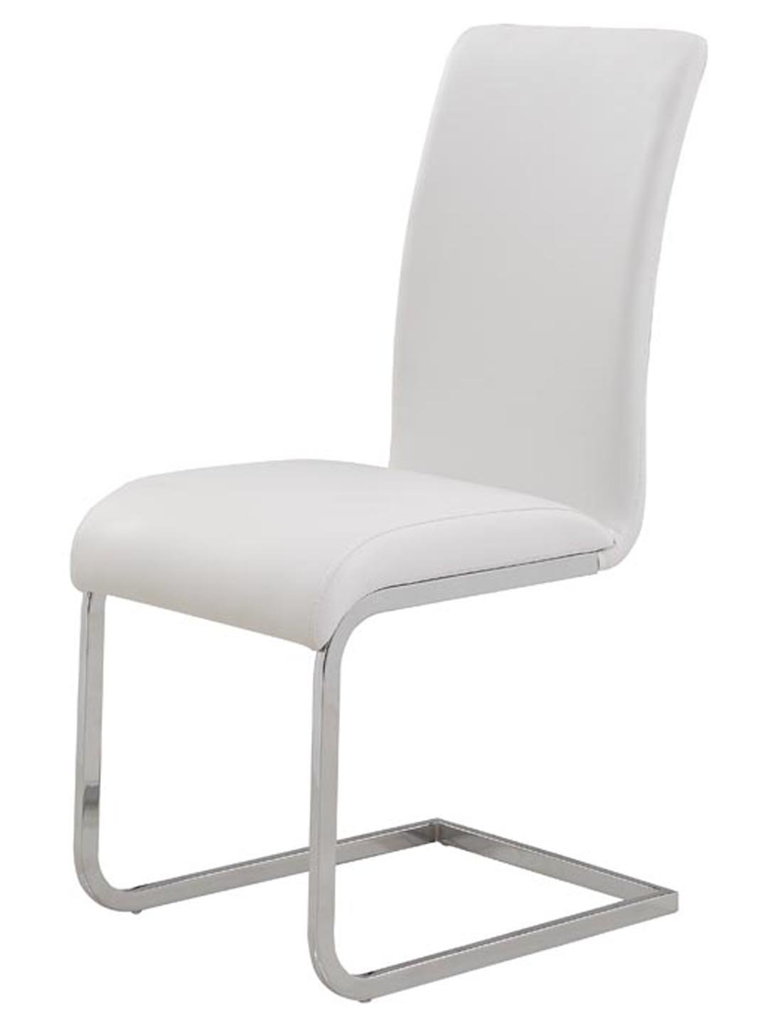 WHI Contemporary White Side Chairs, Set of 2 - Modern Dining Chairs for Kitchen, Dining Room, Office or Cafe