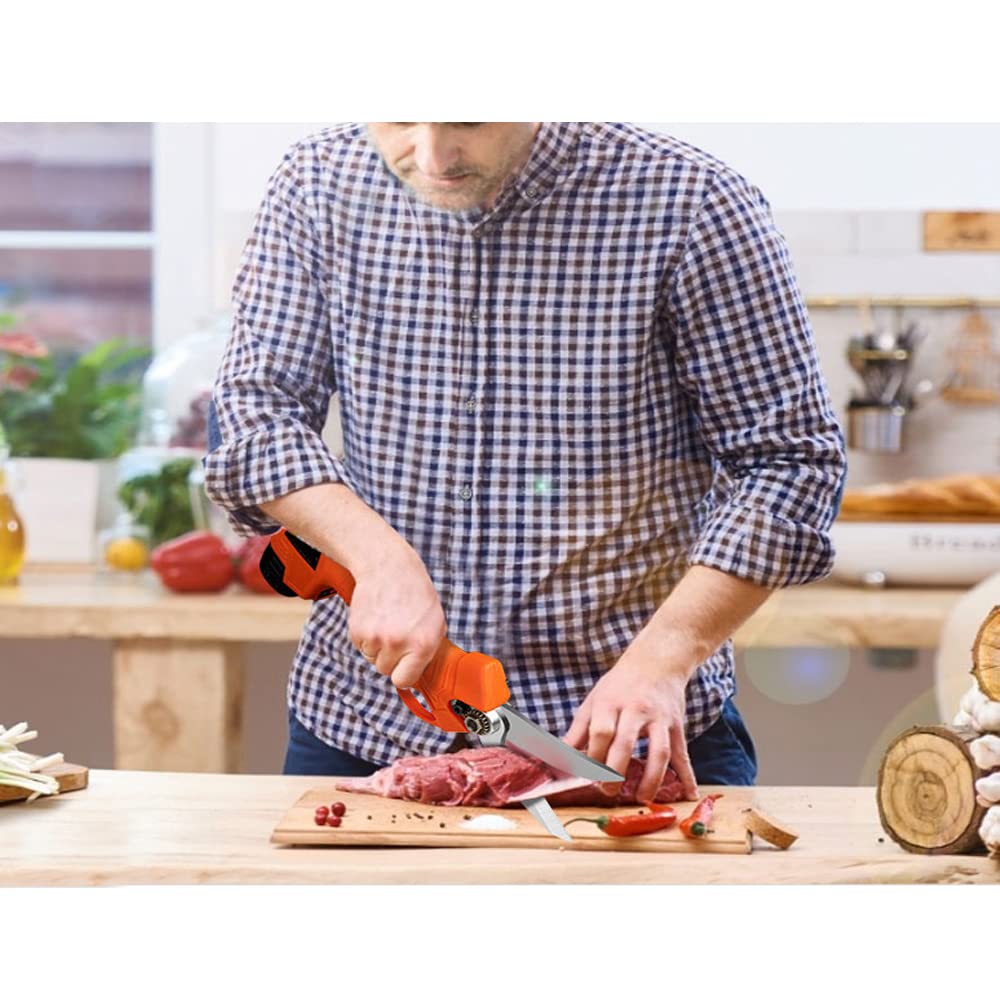16.8V Electric Kitchen Bone Scissors - Heavy Duty Poultry Shears with Lithium Battery for Cutting Chicken Bones, Vegetables & Crab Legs | Perfect for Home Cooking, Butchering & Food Prep