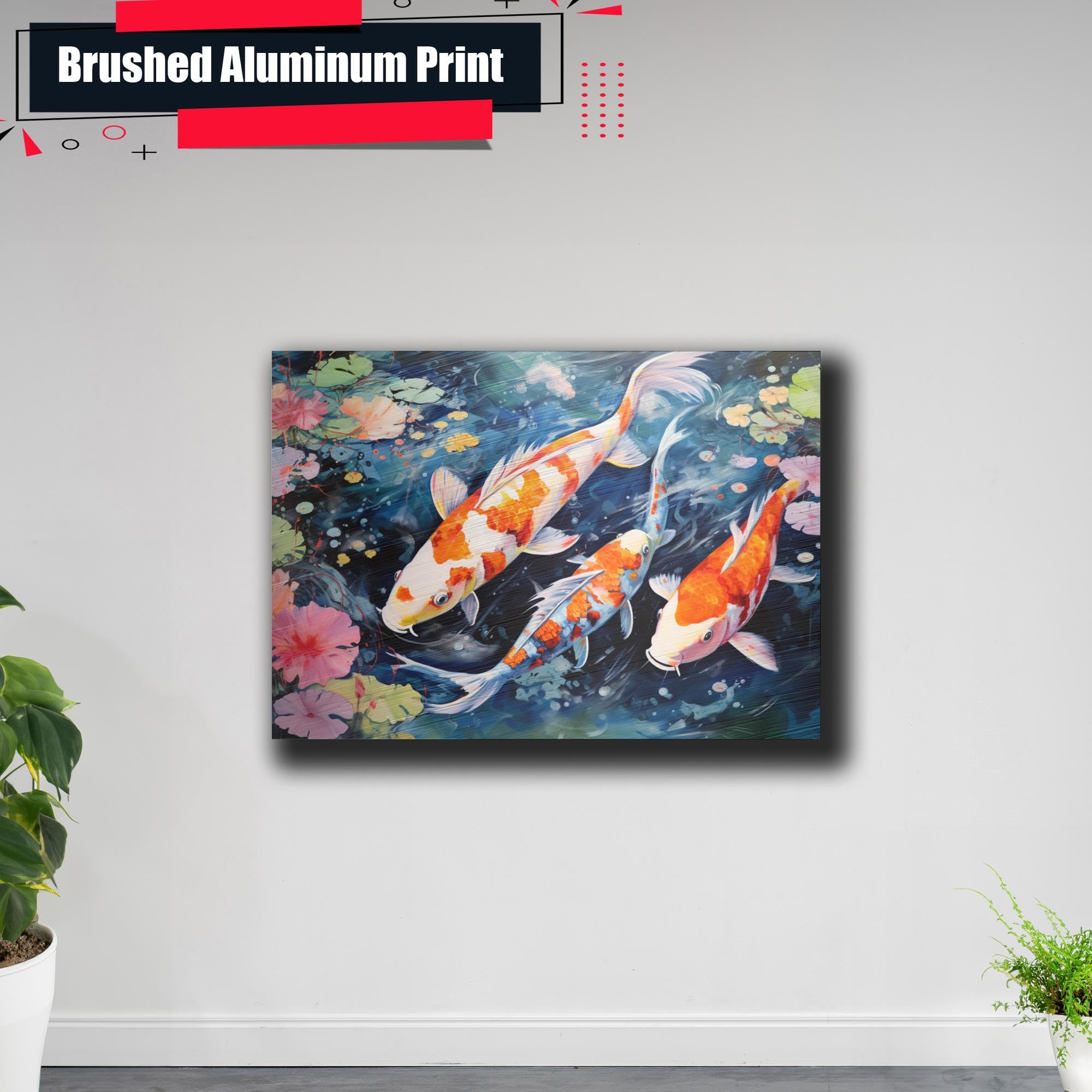 Japanese Koi Fish Art Print - Zen Wall Decor for Home & Office