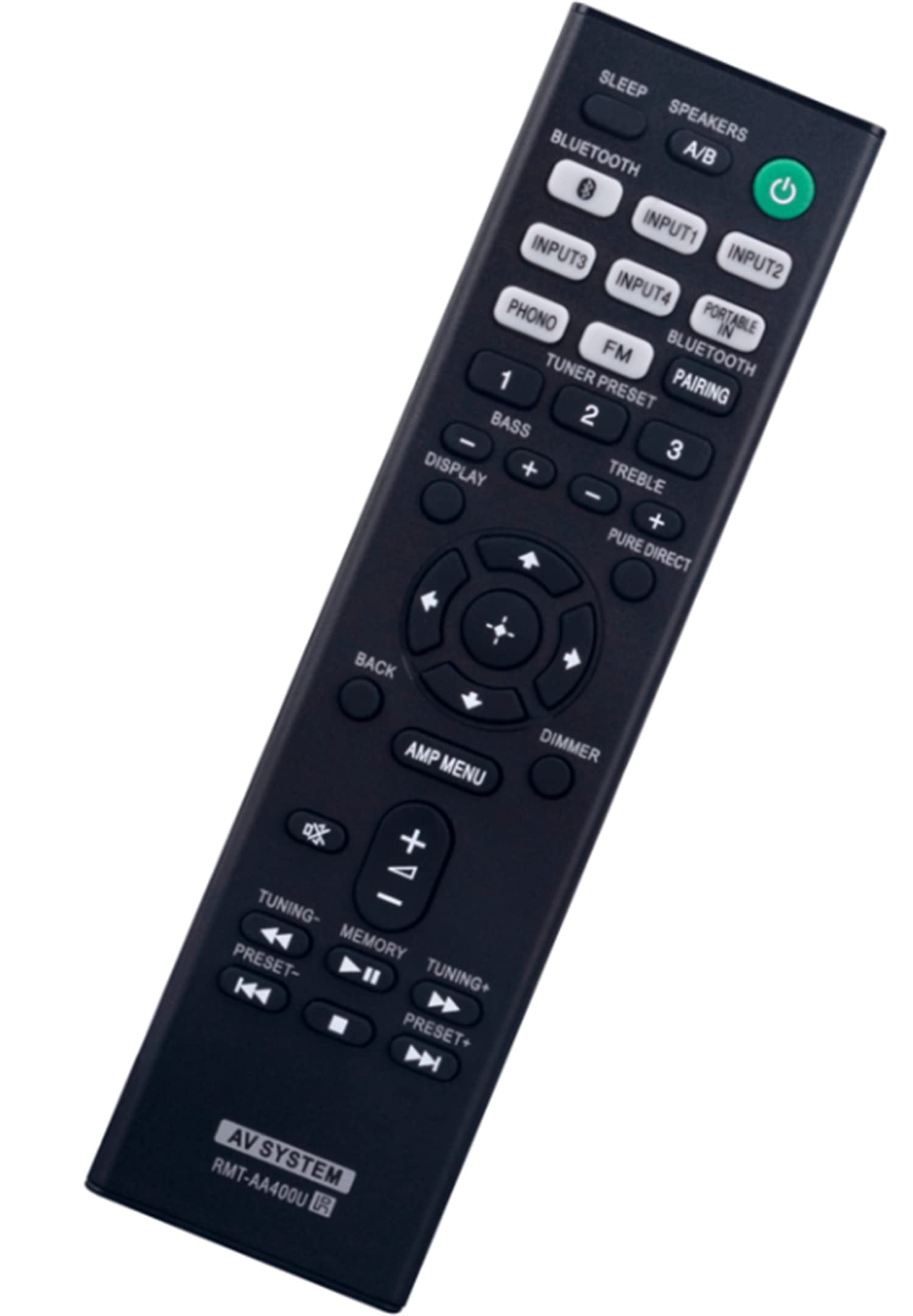 RMT-AA400U Replacement Remote Control Compatible with Sony Stereo Receiver - Perfect for Home Theater & Audio System Control