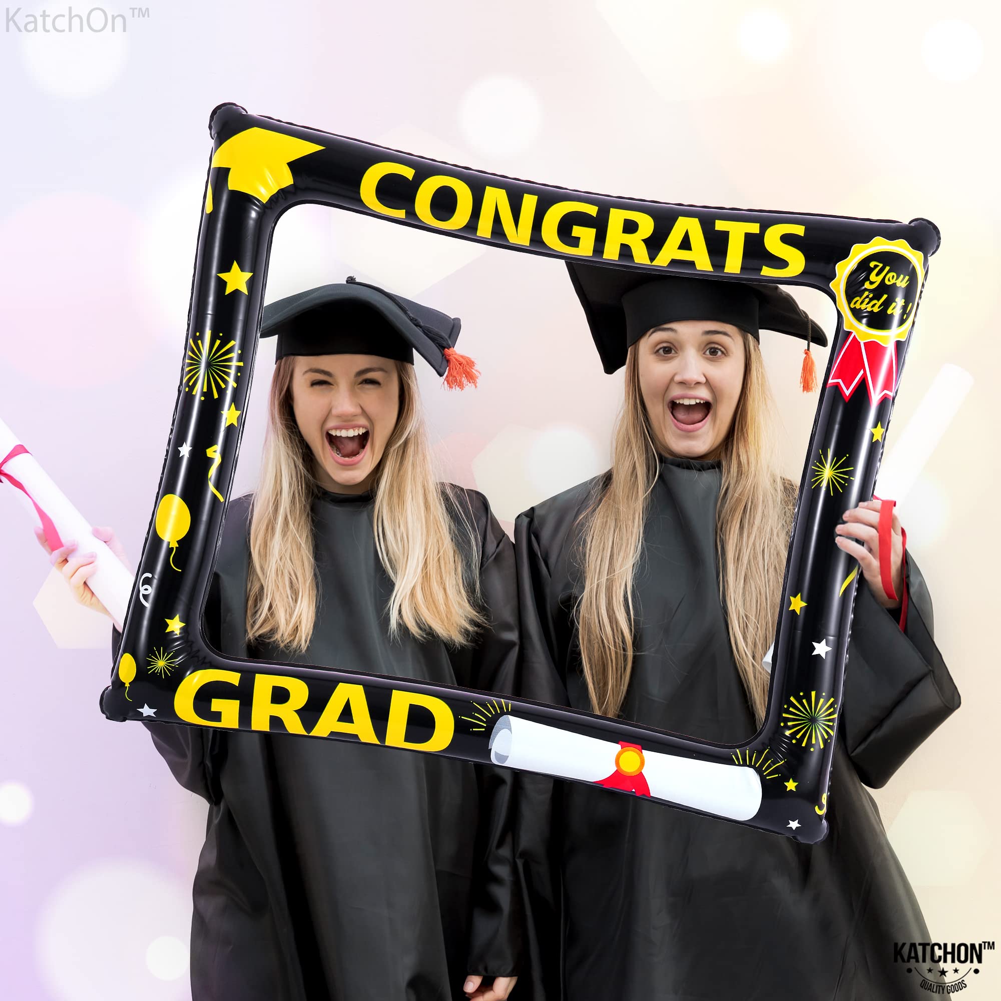 KatchOn 30 Inch Inflatable Graduation Photo Booth Frame - Large Graduation Party Decorations 2025 | Graduation Photo Props, Backdrop for Graduation Photoshoot | Perfect for Graduation Ceremonies, College Parties & Senior Year Celebrations