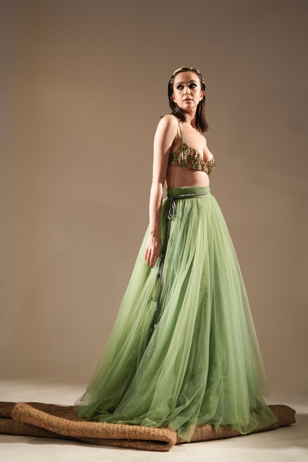 Elegant Jade Green Skirt for Women - Stylish & Comfortable A-Line Midi Skirt - Perfect for Office, Party & Casual Wear