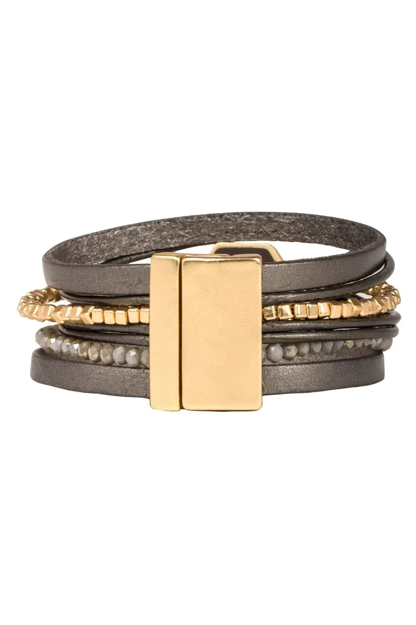 Hexagon Leather Bracelet for Men & Women - Handmade Genuine Leather Wristband - Boho Chic Fashion Accessory for Casual & Formal Wear
