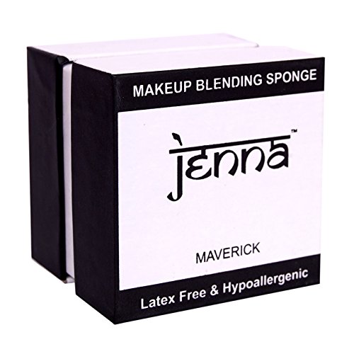 Jenna Cosmetics Professional Beauty Blender Sponge - Soft Makeup Blending Sponge for Foundation & Concealer, Blue Fusion Gourd Shape - Perfect for Flawless Makeup Application at Home or On-The-Go