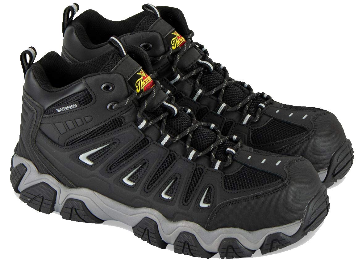 Thorogood Men's Crosstrex Series Mid Cut Waterproof Hiking Boots with Composite Safety Toe - Lightweight Work Boots for Construction, Outdoor Adventures & Heavy Duty Jobs