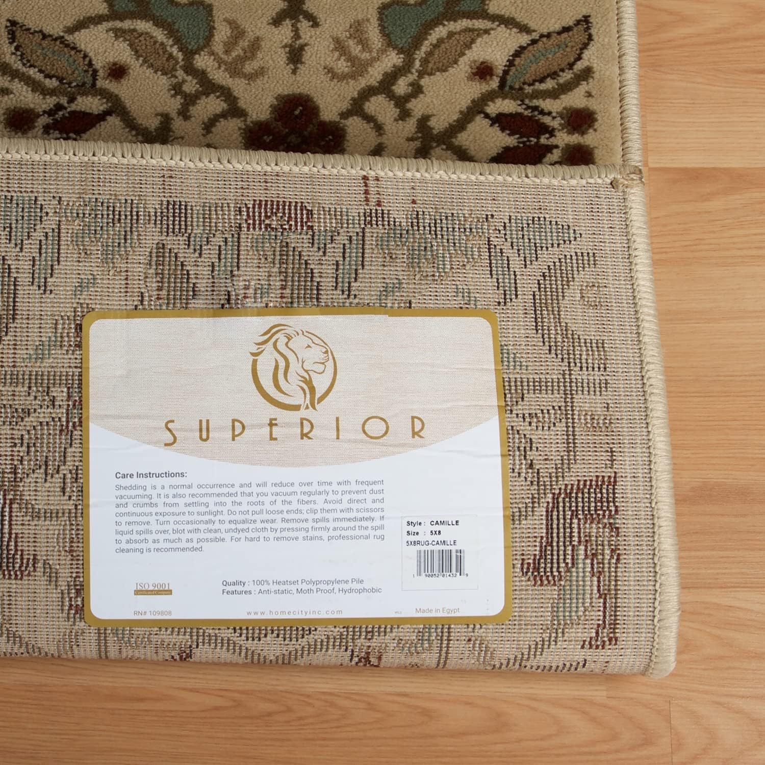 Camille Floral Medallion Scroll Traditional Indoor Area Rug - Non-Slip Living Room Carpet, Bedroom Runner for Home Decor