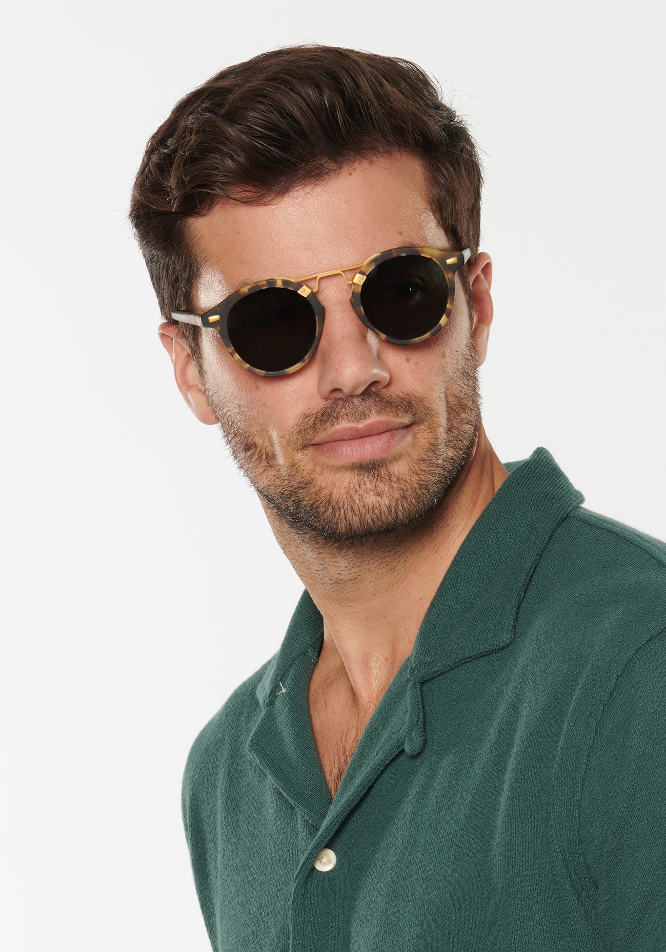 ST. LOUIS CLASSICS Matte Tokyo Tortoise Polarized 24K Gold Sunglasses - UV Protection for Driving, Beach & Outdoor Activities