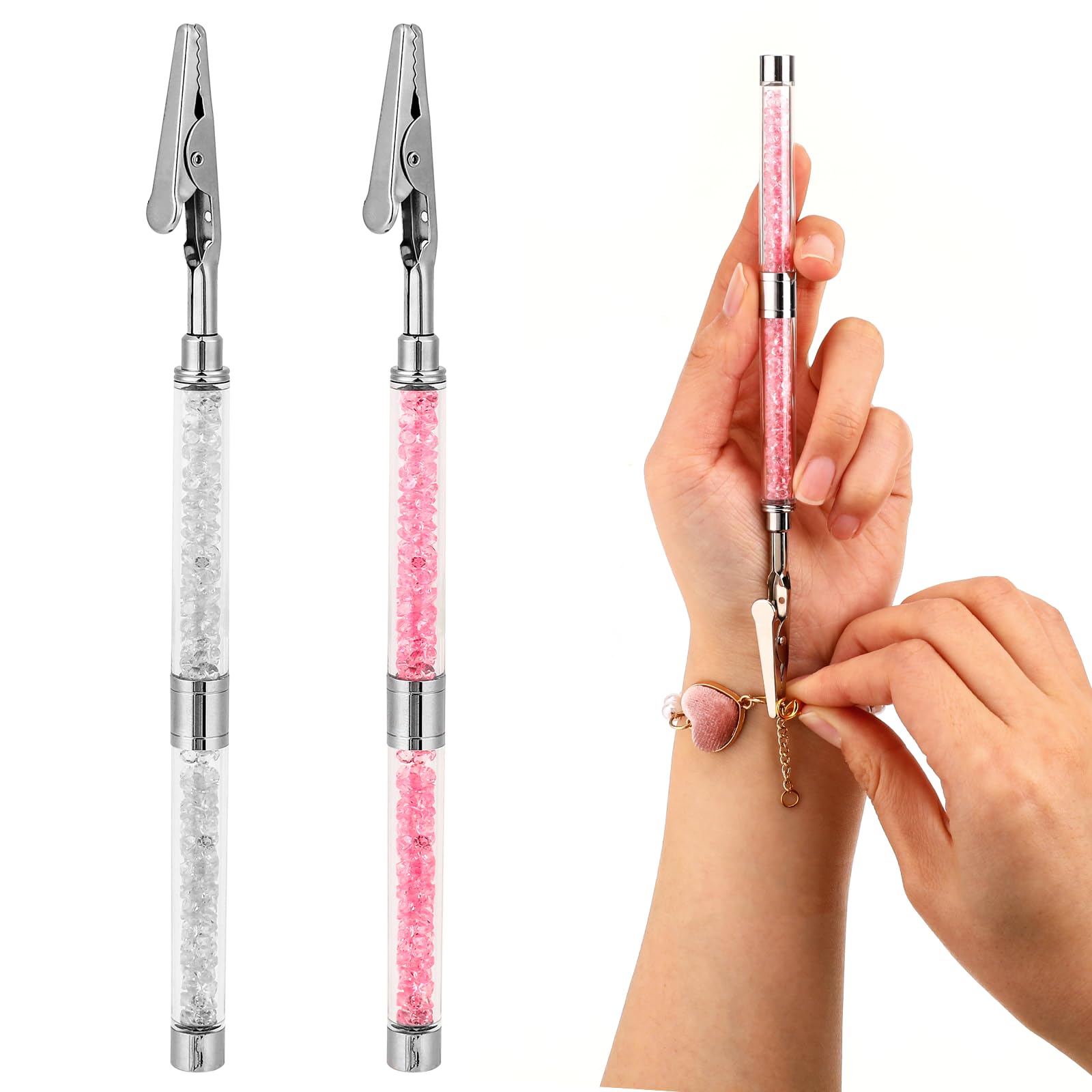 2 Pcs Bracelet Helper Tool - Jewelry Clasp Fastener for Easy Bracelet Wearing & Removal - Portable Bracelet Fastening Aid for Solo Use - Perfect for Travel, Gifts & Daily Wear