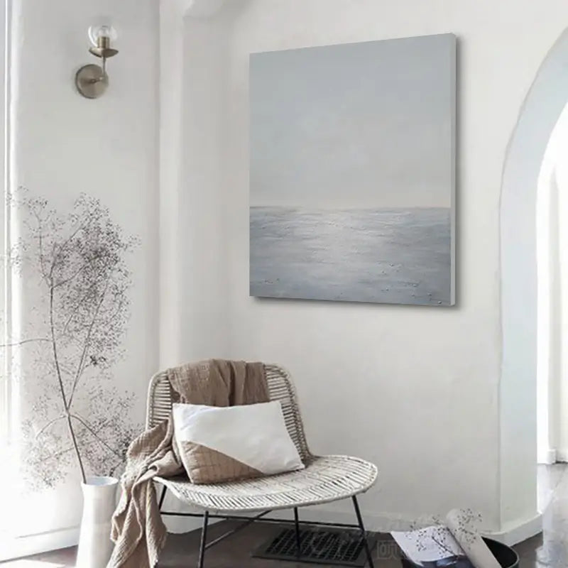 Ocean and Sky Painting - Handmade Wall Art #OS025 for Home Decor, Living Room, Bedroom & Office