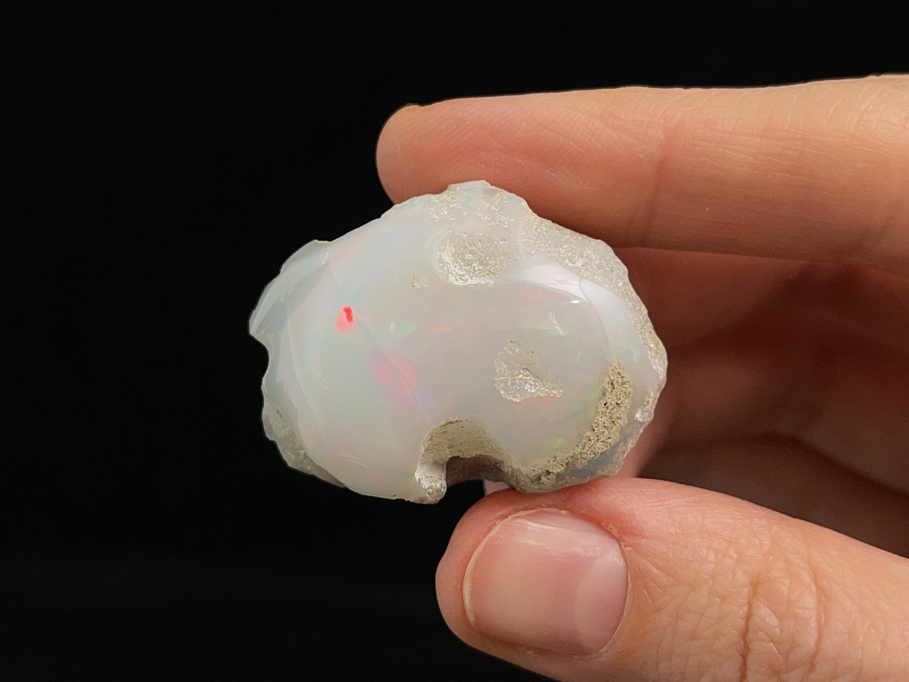 Natural Welo Opal Crystal 3A XL Polished Window - October Birthstone Gemstone for Jewelry Making & Healing (45307)
