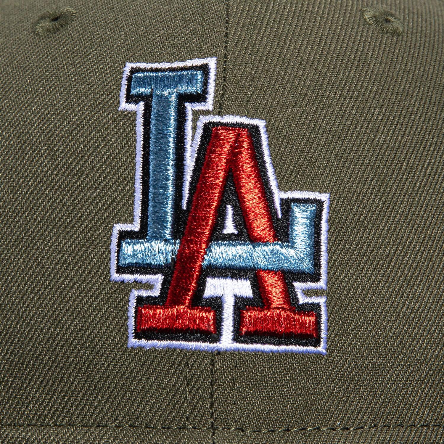 New Era 59Fifty Los Angeles Dodgers 60th Anniversary Patch Snapback Hat - Olive & Black - Official MLB Baseball Cap for Men & Women - Perfect for Games, Streetwear & Sports Fans