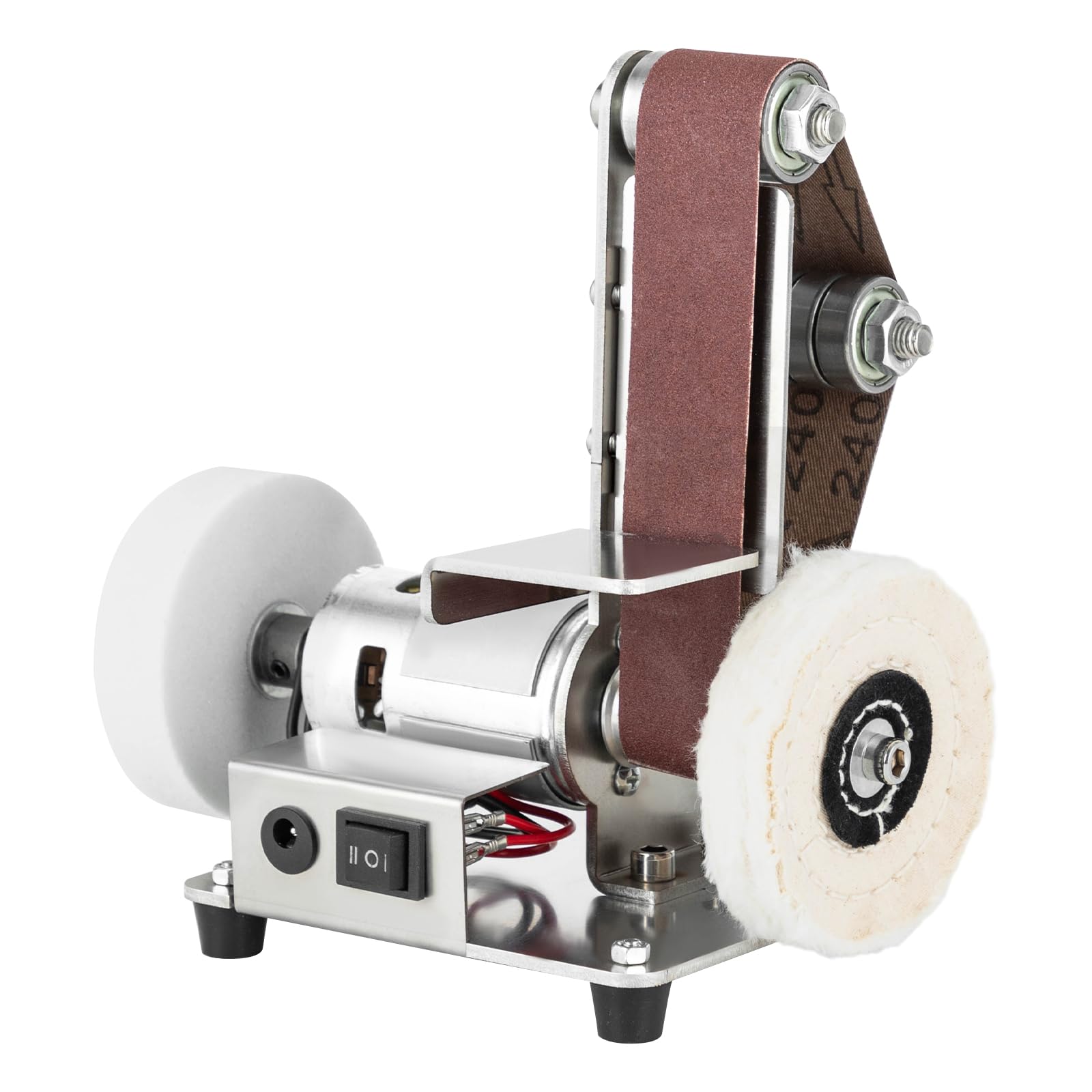 Mini Belt Sander - 7-Speed Adjustable Electric Bench Grinder & Knife Sharpener for Metal Working, Knife Making, DIY Projects | Perfect for Home Workshops, Metal Fabrication, and Woodworking