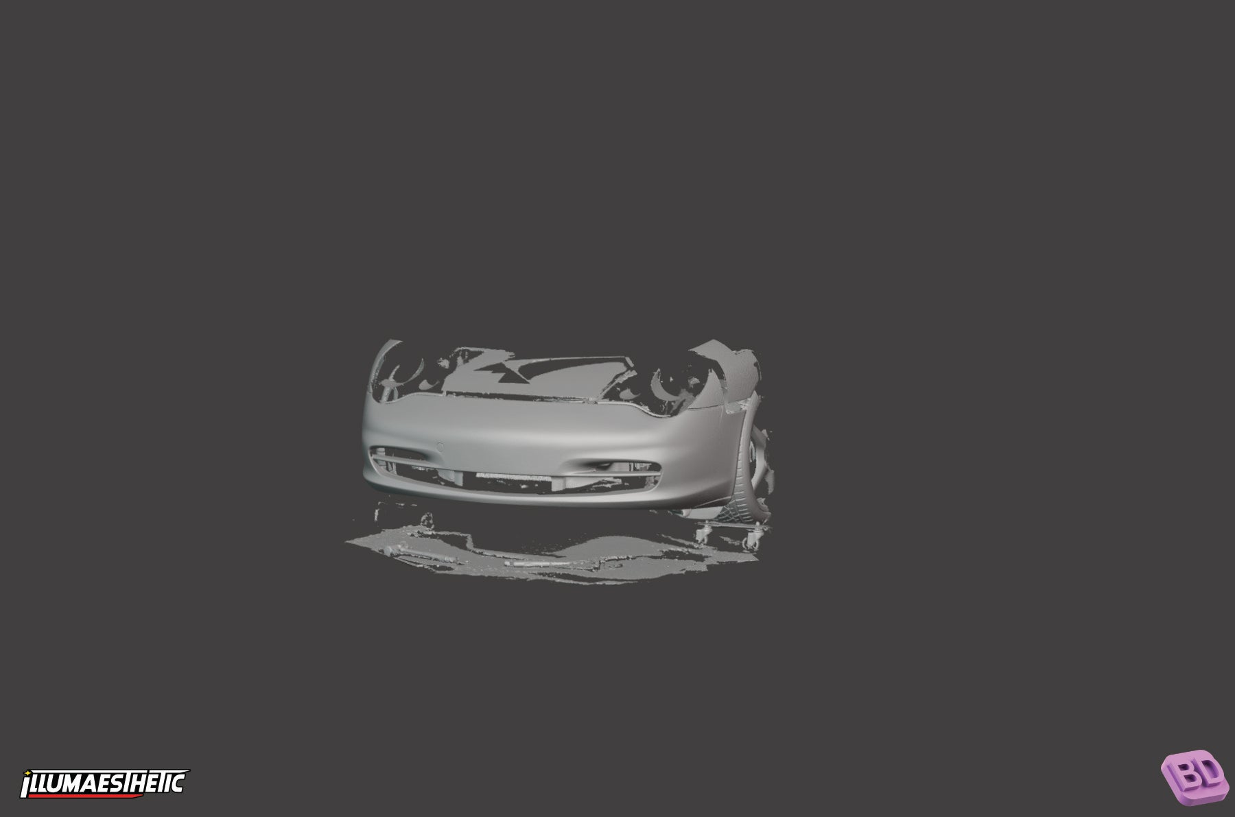Porsche 911 (996) 3D Scan Model - Facelift Version (2002-2004) for 3D Printing, Automotive Design & Virtual Reality Applications