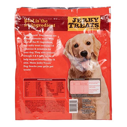 Premium Tender Beef Strips Jerky Treats for Dogs - 2 Bags (60 oz Each) | All-Natural USA-Made Dog Snacks | Perfect for Training, Rewards & On-the-Go Treats