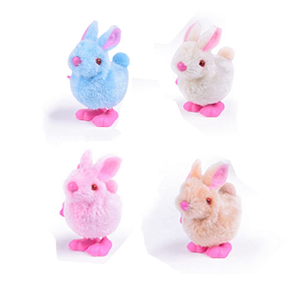 WAMSOLE Bunny & Jumping Chick Wind Up Toys - Fun Hopping Chicken & Rabbit Windup Toys for Kids, Toddlers & Adults - Easter Egg Hunt, Stocking Stuffers, Party Favors & Gift Ideas - Perfect for Birthday Parties, Classroom Rewards & Easter Basket Fillers