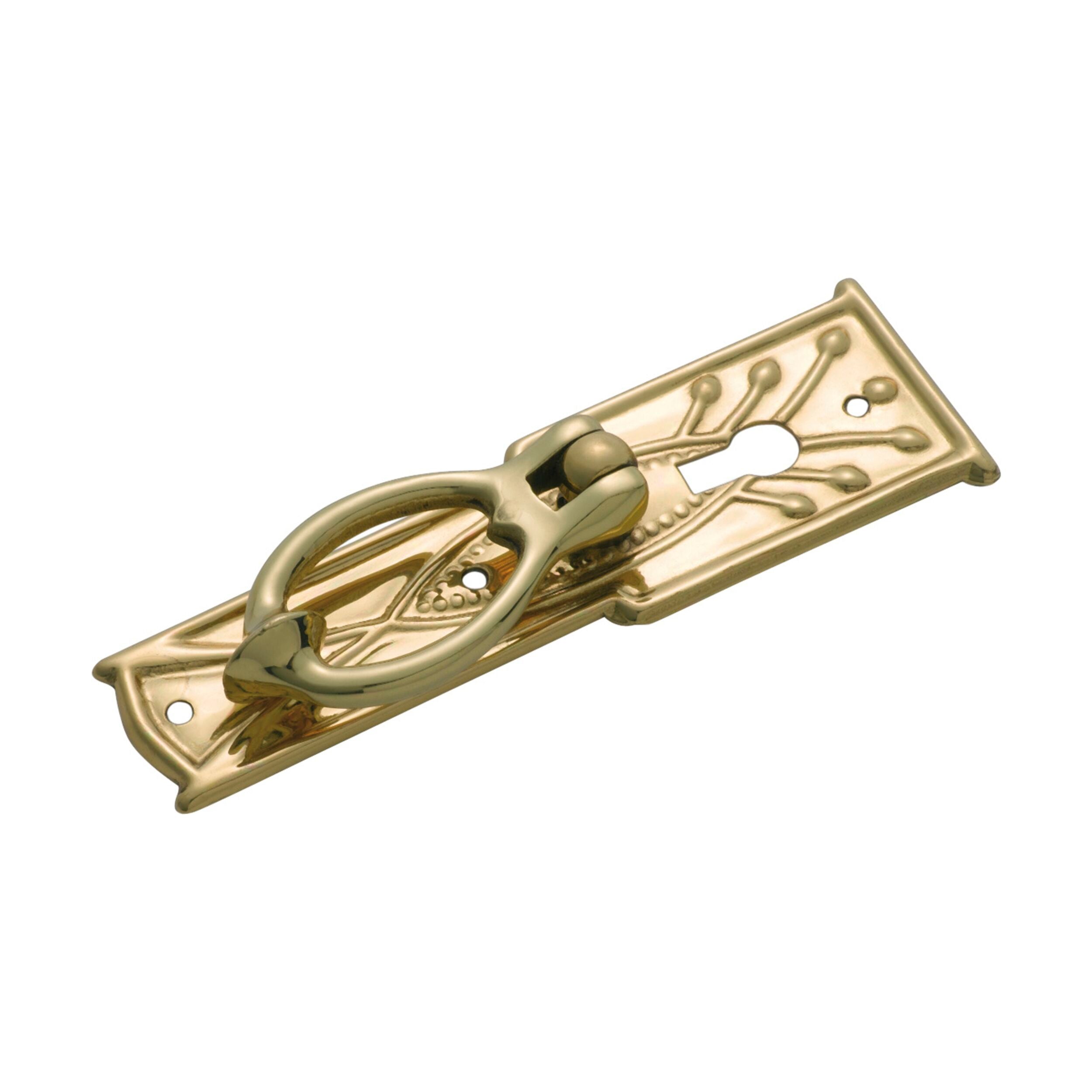 3323 Edwardian Style Cabinet Pull Handle - Polished Brass, 100mm x 30mm - Vintage Drawer Handles for Kitchen Cabinets, Dressers & Furniture Restoration