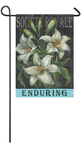 Evergreen Chalk Floral & Butterfly Garden Suede Flag - Perfect for Outdoor Decor, Patio, Yard, and Garden Party Decorations