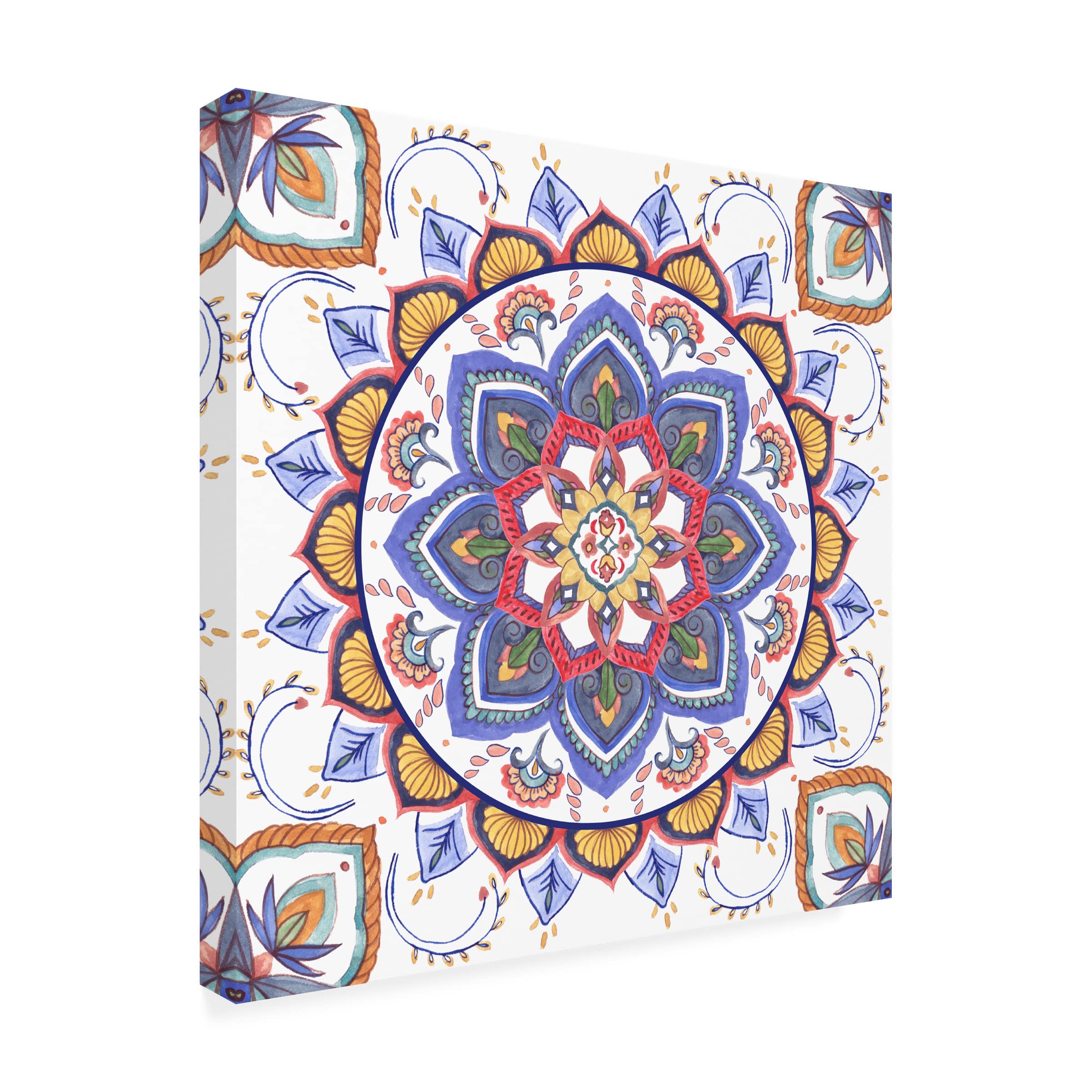 Trademark Fine Art 'Mandala Meditation III' Canvas Wall Art by Melissa Wang - Perfect for Yoga Studios, Meditation Spaces & Boho Home Decor