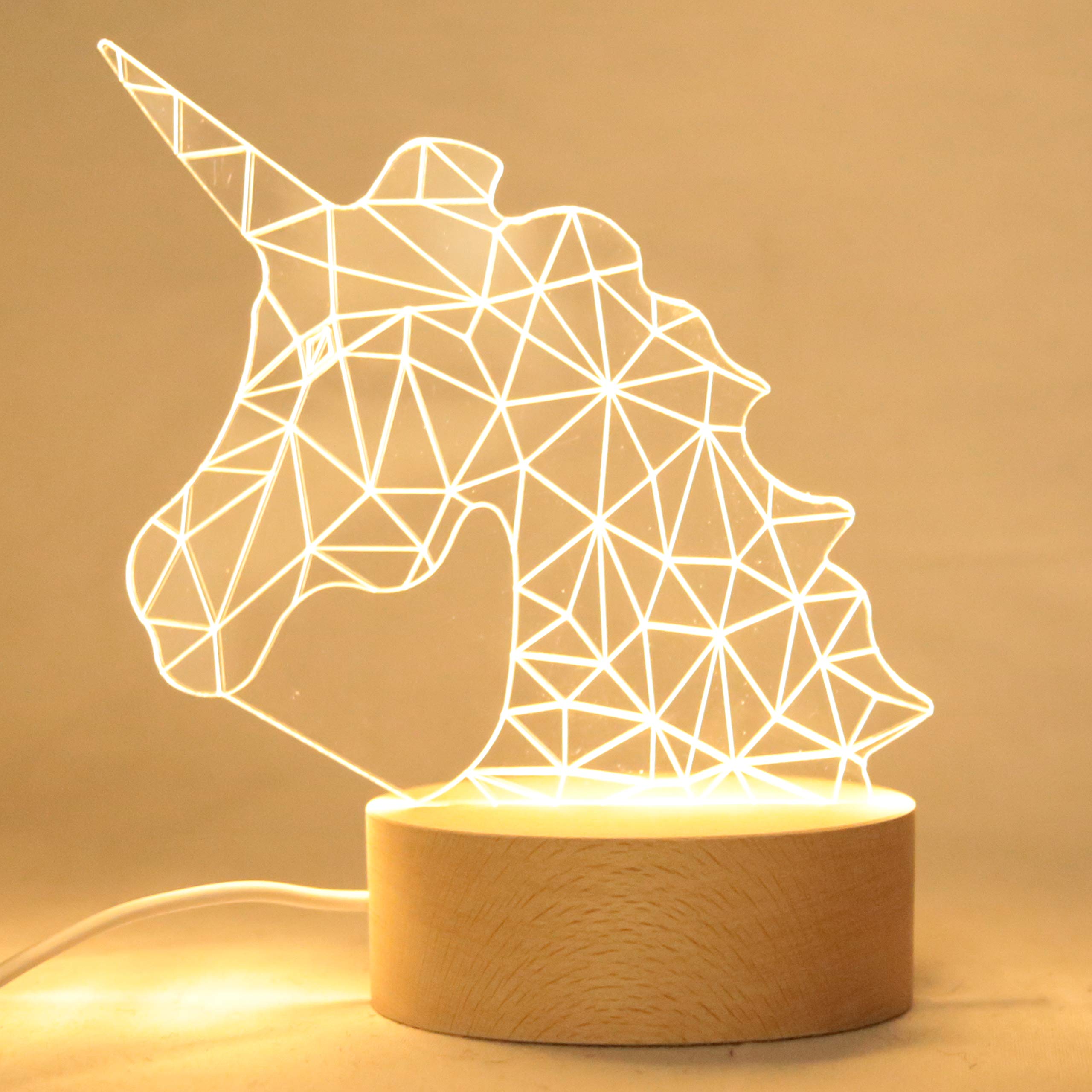 3D Optical Illusion Night Light for Kids - Unicorn-Themed Cute Table Lamp for Nursery, Bedroom & Kids Room Decor - Perfect for Bedtime, Reading & Soothing Nighttime Ambience