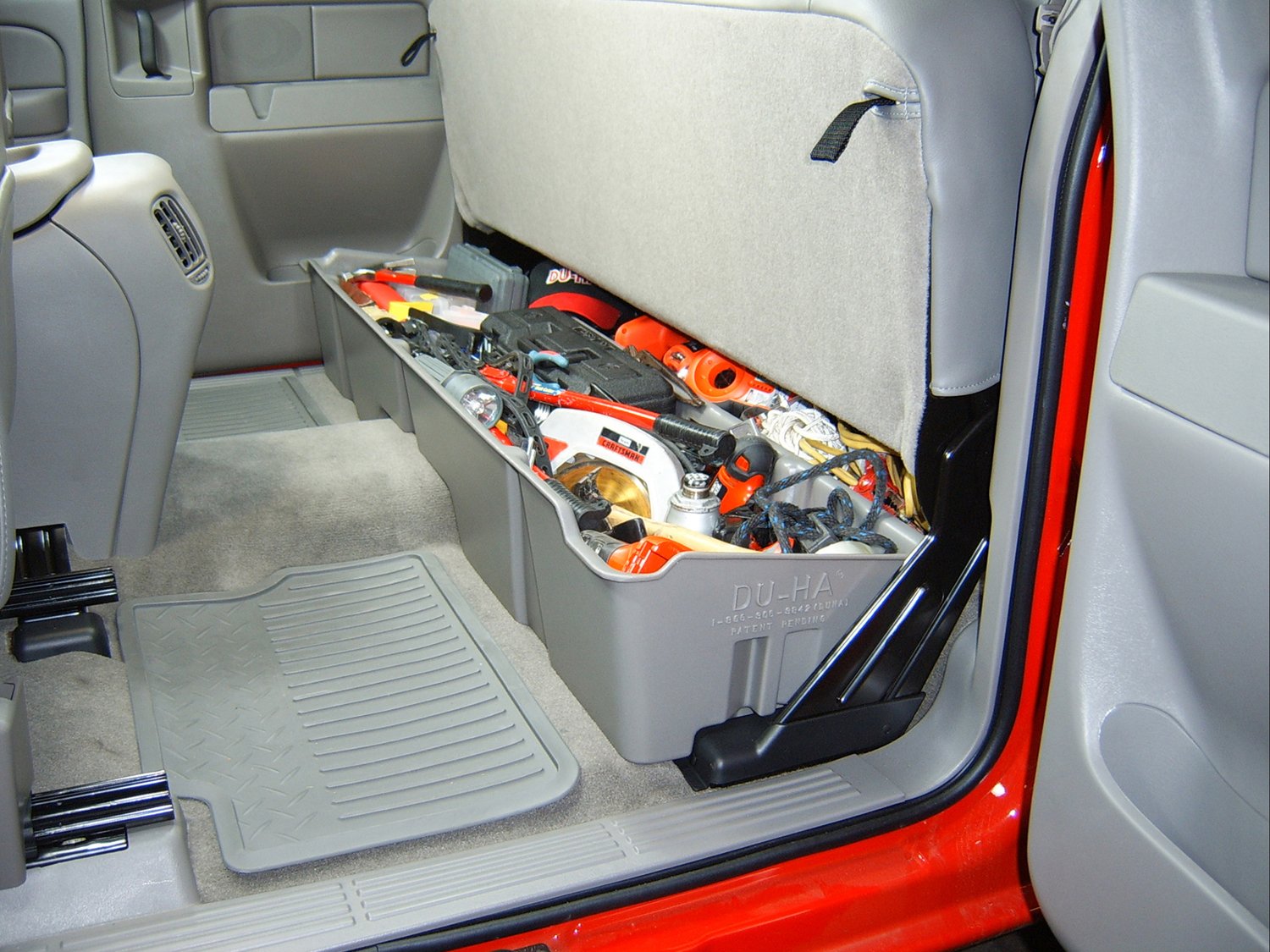 DU-HA 10001 Under-Seat Storage Organizer for Trucks & SUVs - Heavy Duty Vehicle Storage Bin with Non-Slip Base - Perfect for Car Accessories, Tools & Emergency Kits