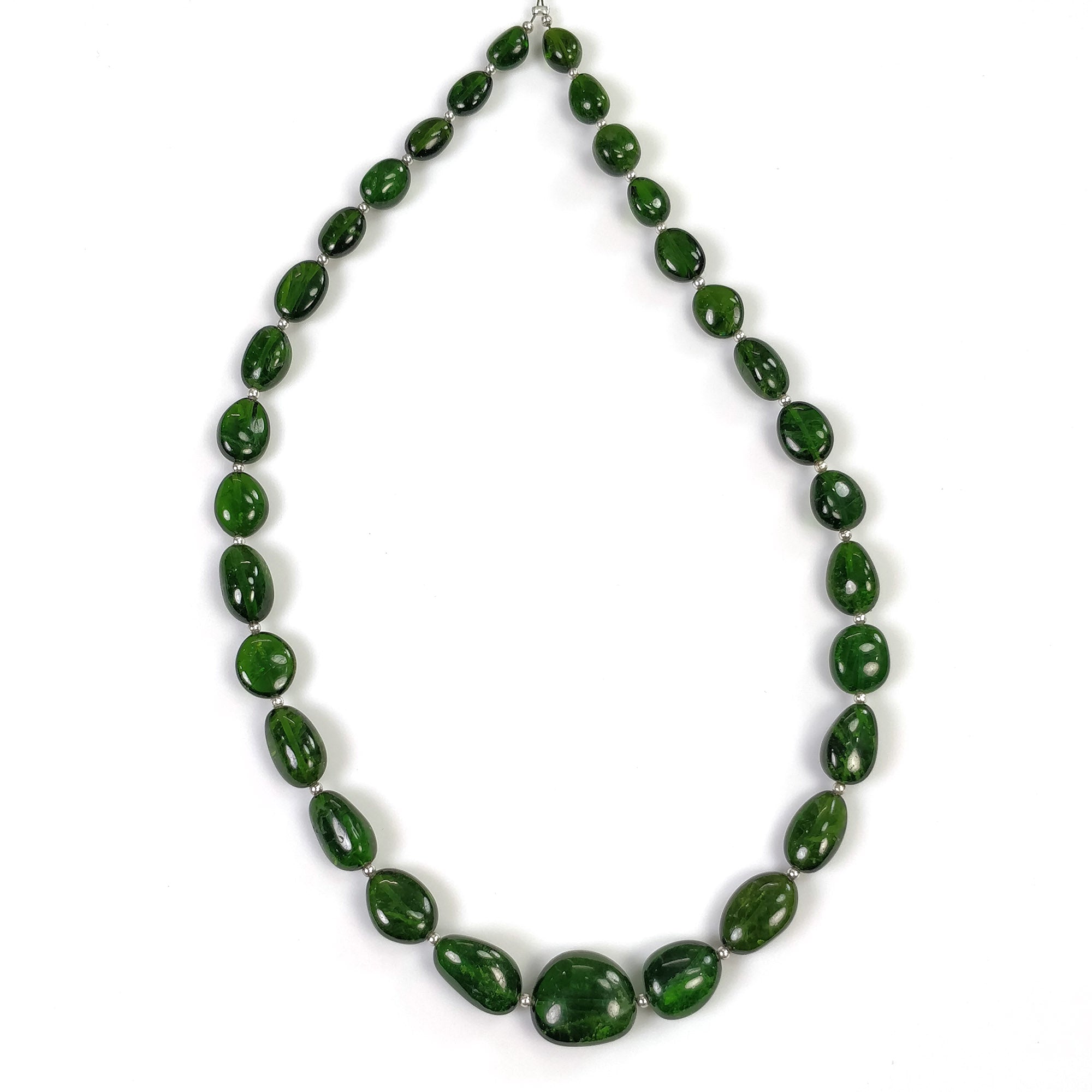 Natural Green Chrome Diopside Loose Beads - 85.80cts Genuine Gemstone Nuggets 6x5mm to 13x11mm for Jewelry Making (DIY Bracelets, Necklaces, Earrings) - Includes Video