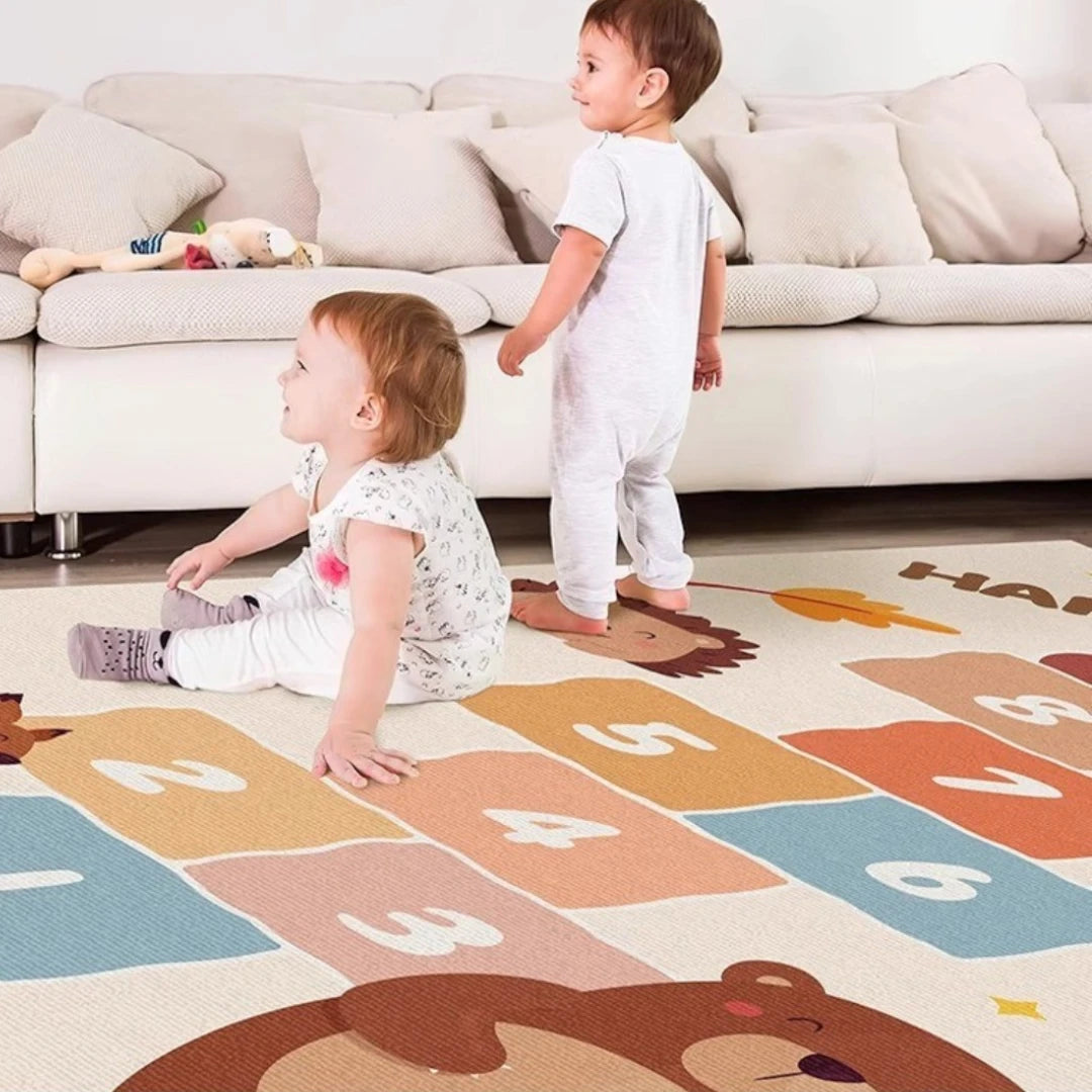 Premium Velvet Spillproof Nursery Rug for Kids - Soft & Durable Play Mat for Baby Crawling, Toddler Playroom & Daycare Flooring - Phyllis Wonderland Collection